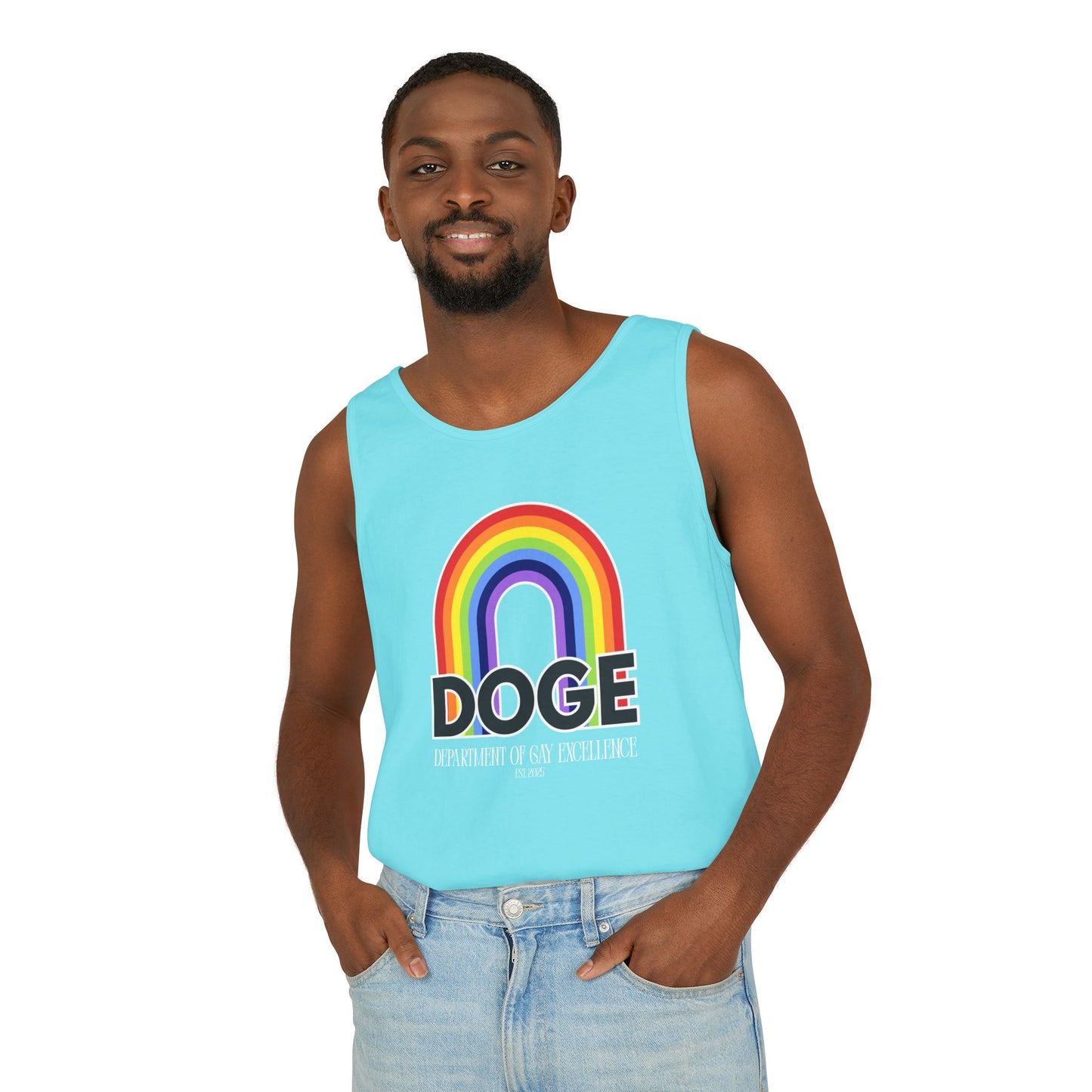 Dept. of Gay Excellence Unisex Garment-Dyed Tank Top