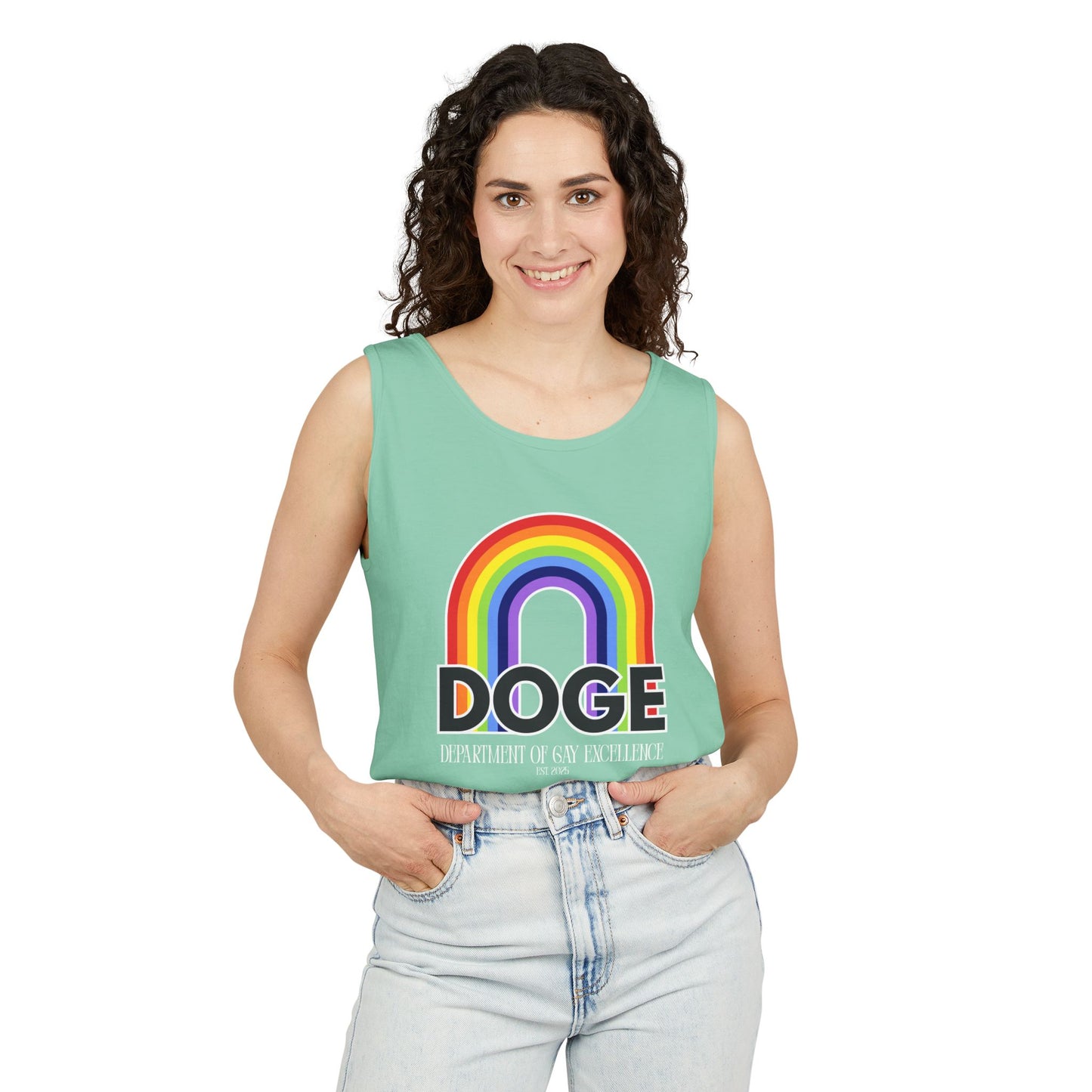 Dept. of Gay Excellence Unisex Garment-Dyed Tank Top