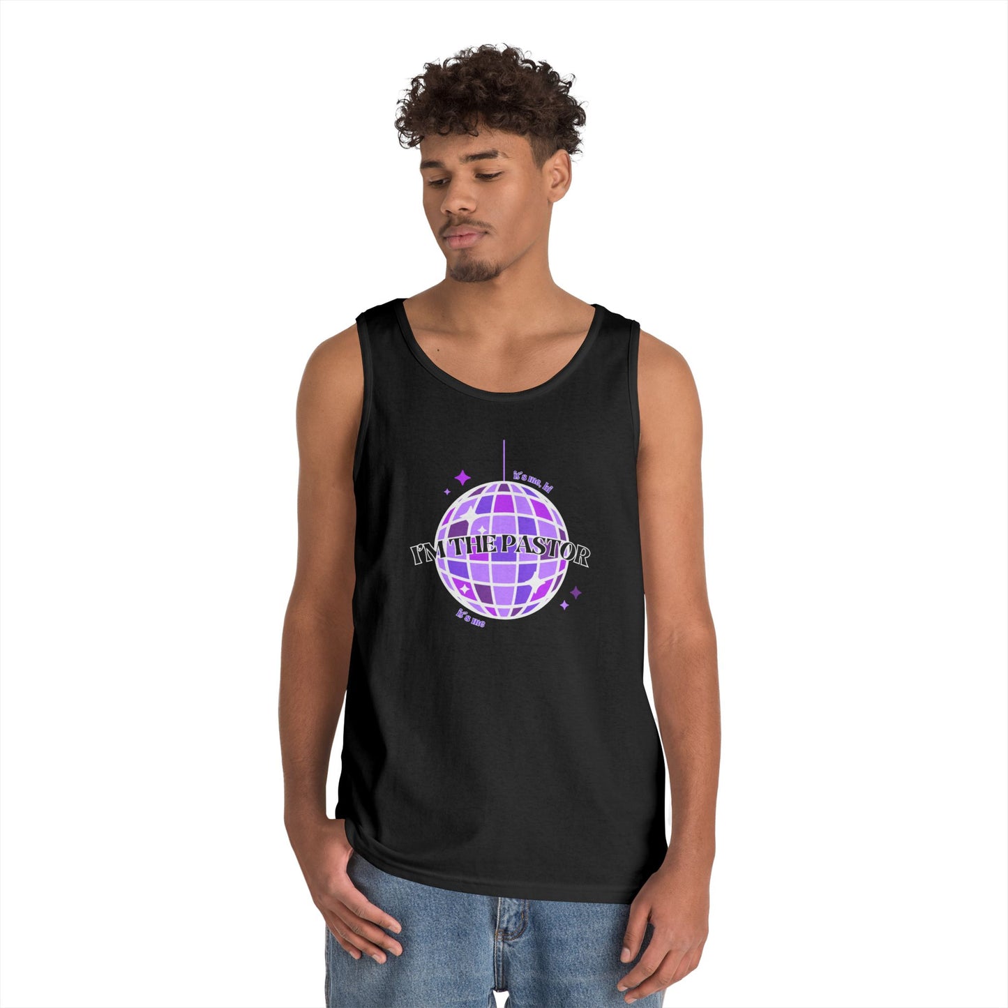It's Me, Hi, I'm the Pastor, It's Me Tank - Unisex Heavy Cotton Tank Top