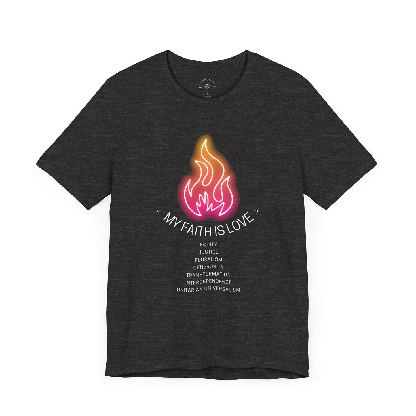 My Faith is Love UU Chalice Unisex Jersey Short Sleeve Tee (Canada's Version)