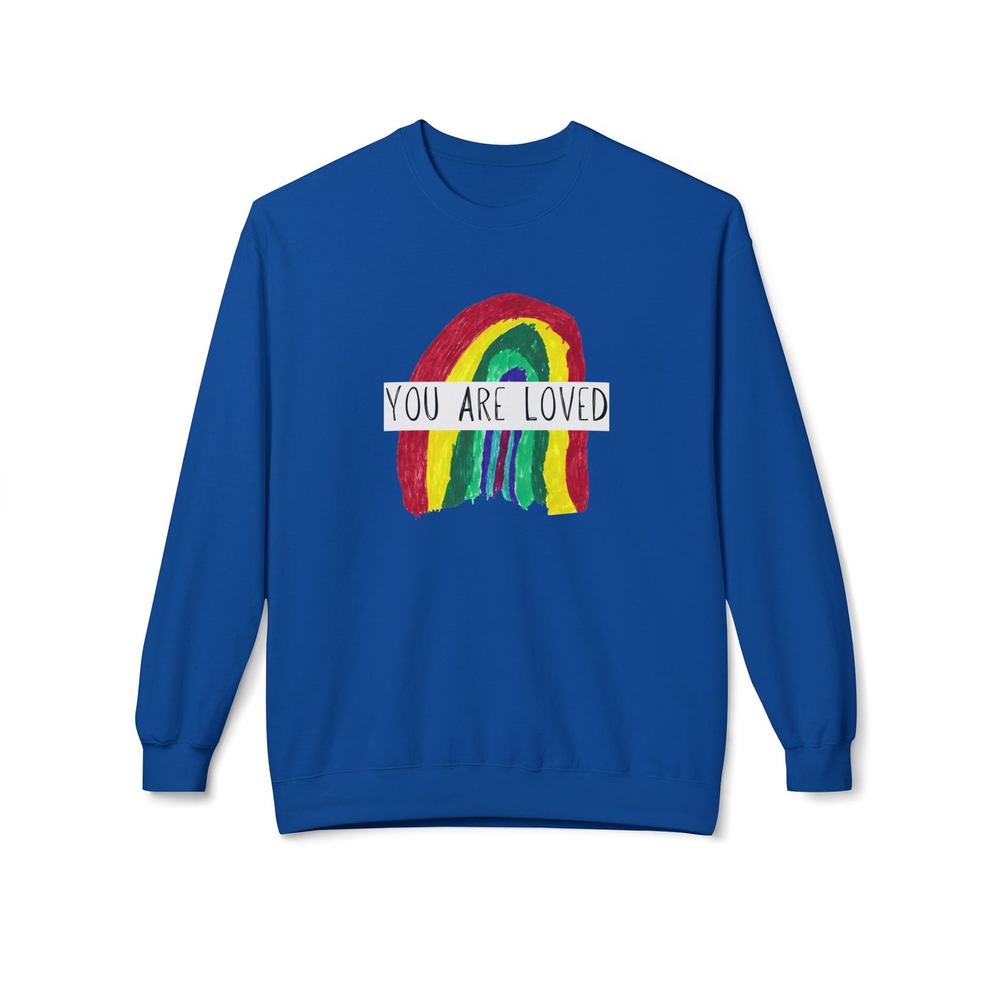 Designed by Henry - You Are Loved Sweatshirt - Adult - Unisex Midweight Softstyle Fleece Crewneck Sweatshirt
