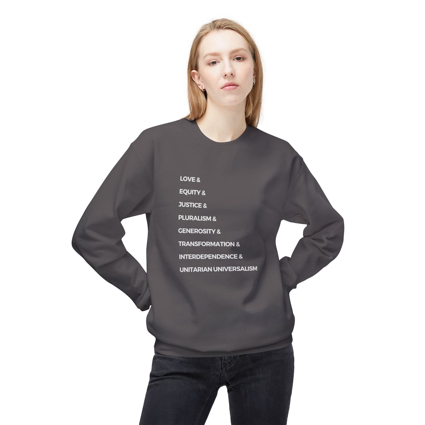 UU Values Sweatshirt - Adult - Unisex Midweight Softstyle Fleece Crewneck Sweatshirt
