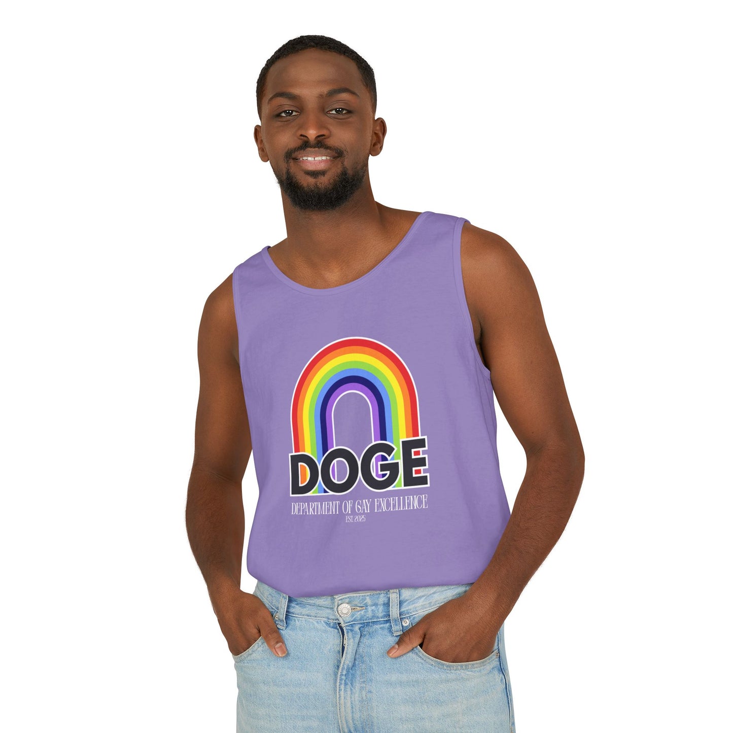 Dept. of Gay Excellence Unisex Garment-Dyed Tank Top