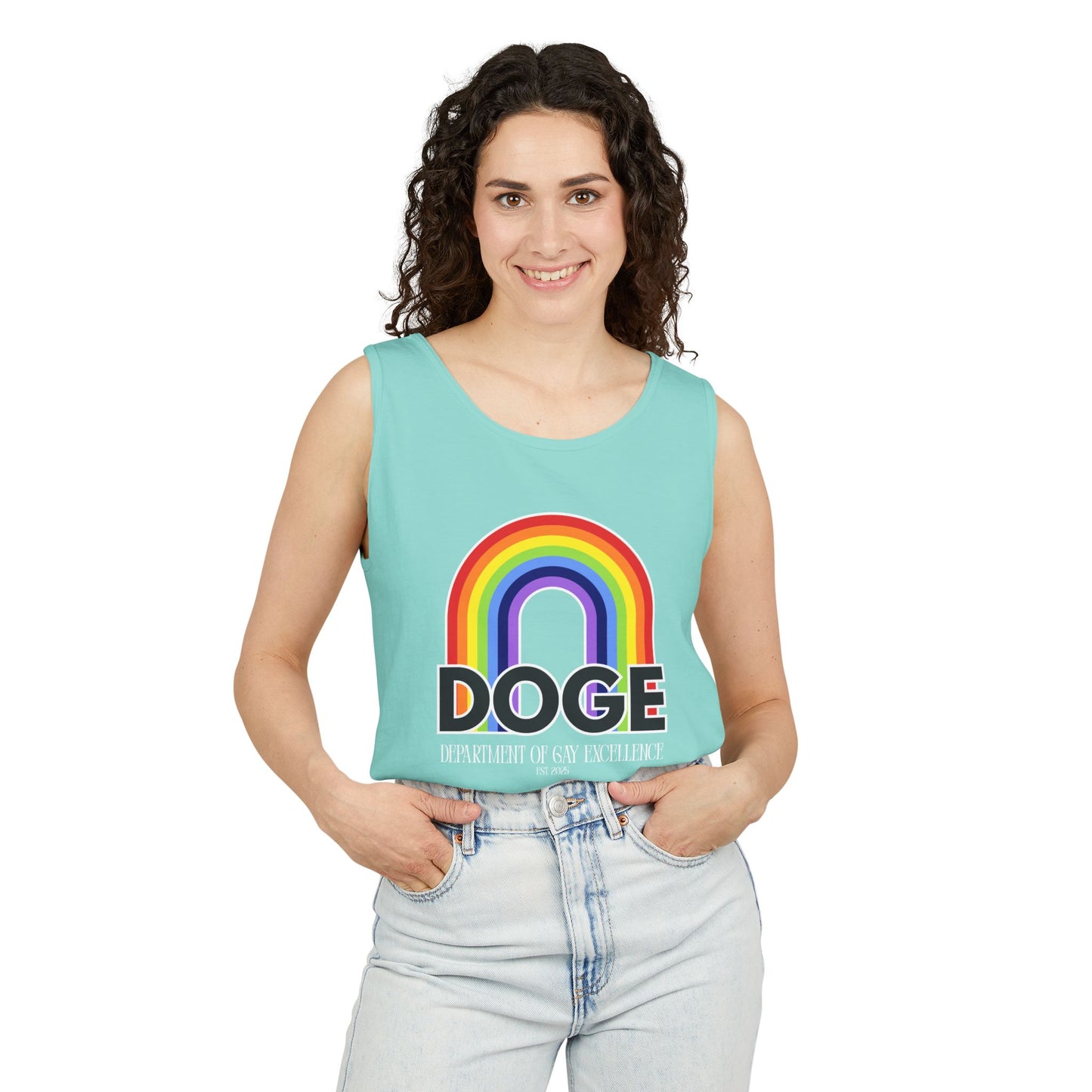 Dept. of Gay Excellence Unisex Garment-Dyed Tank Top