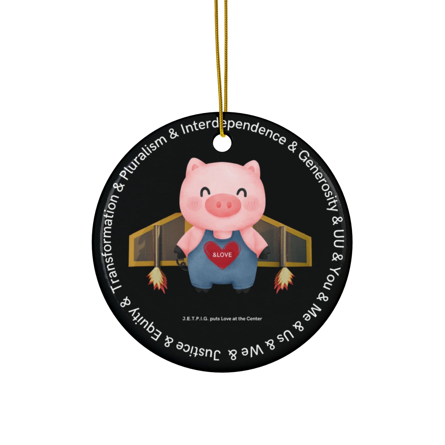 UU JETPIG Ornament by Blessed Bee