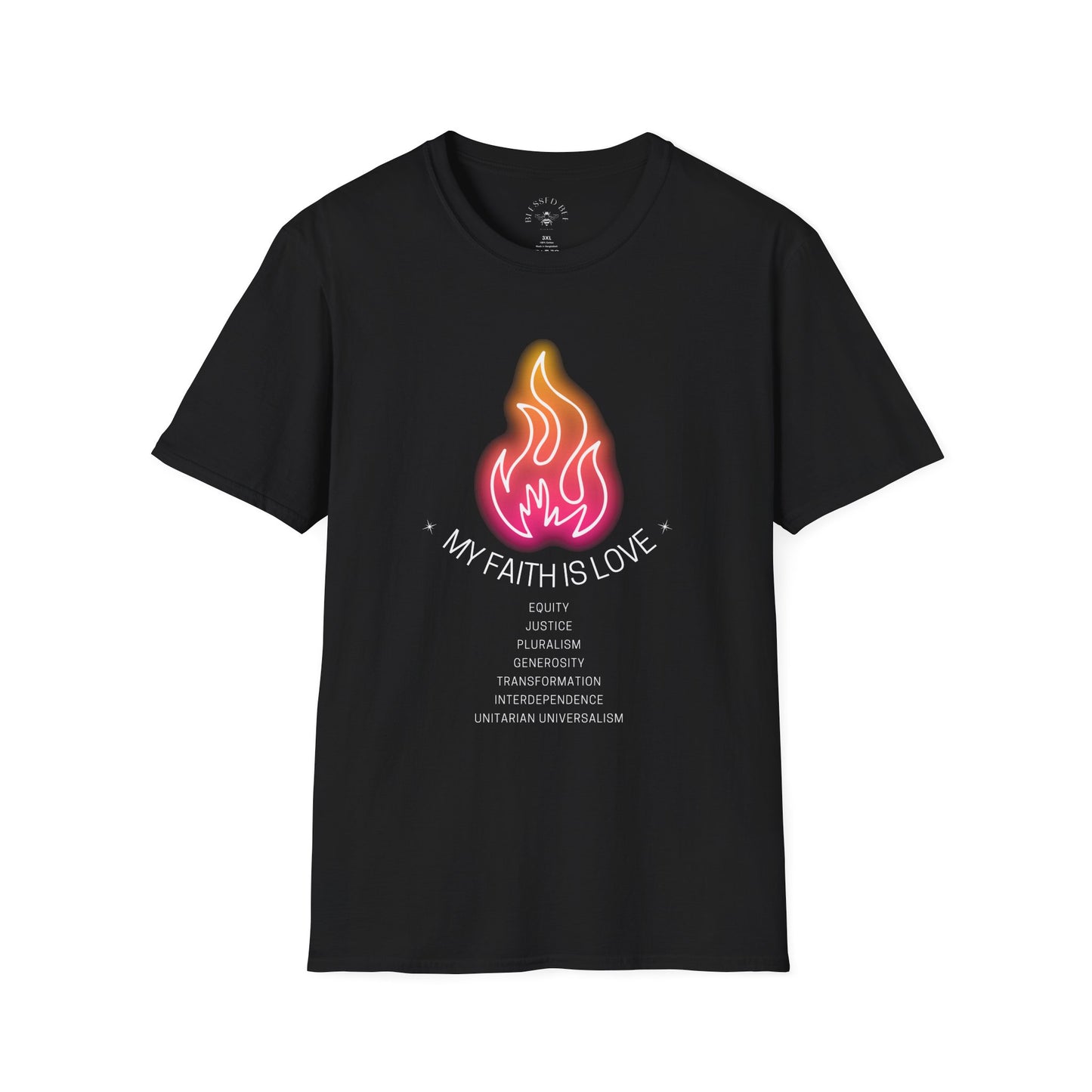 My Faith Is Love UU Chalice T-Shirt - Adult (Front Only)
