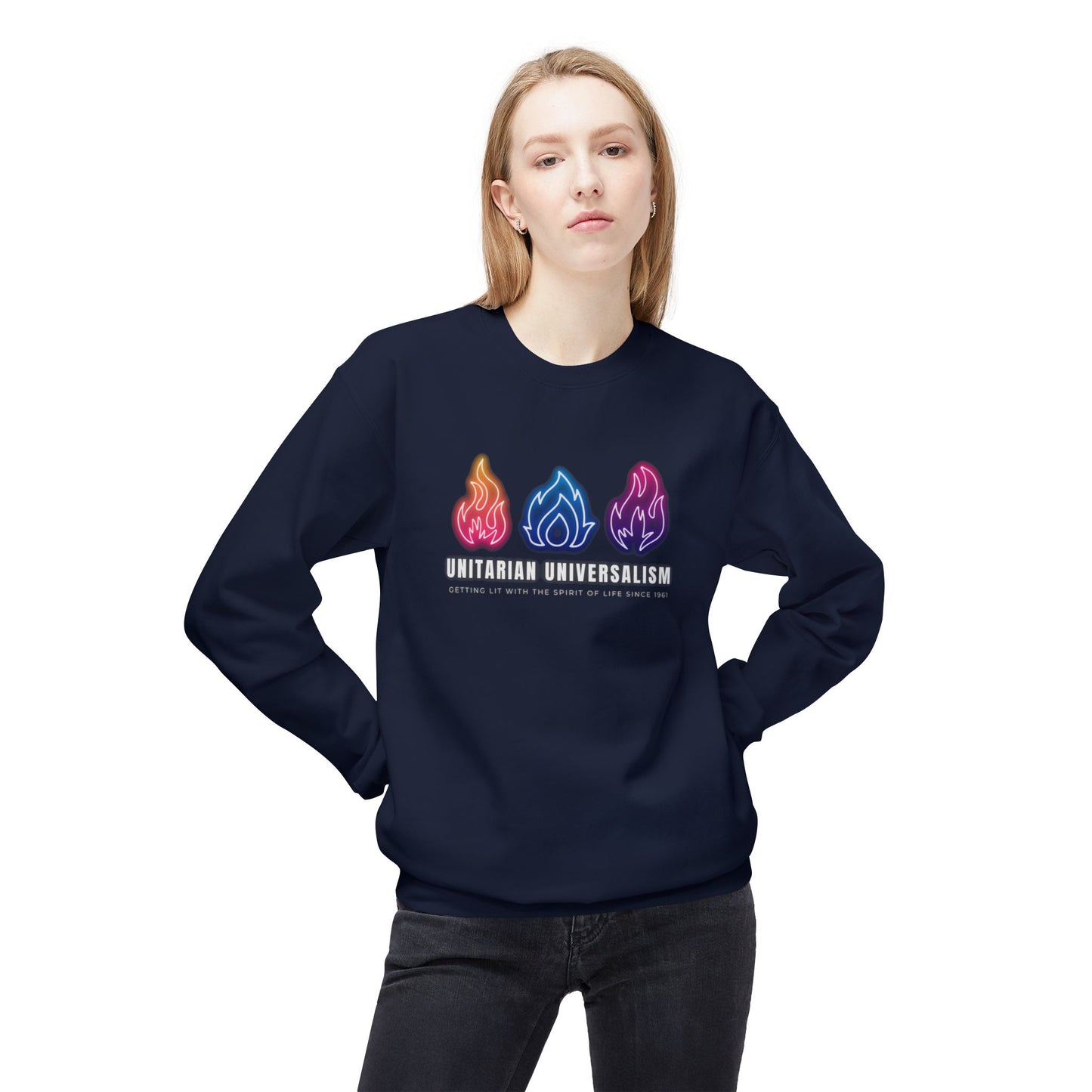 Unitarian Universalism - Getting Lit With the Spirit of Life Sweatshirt