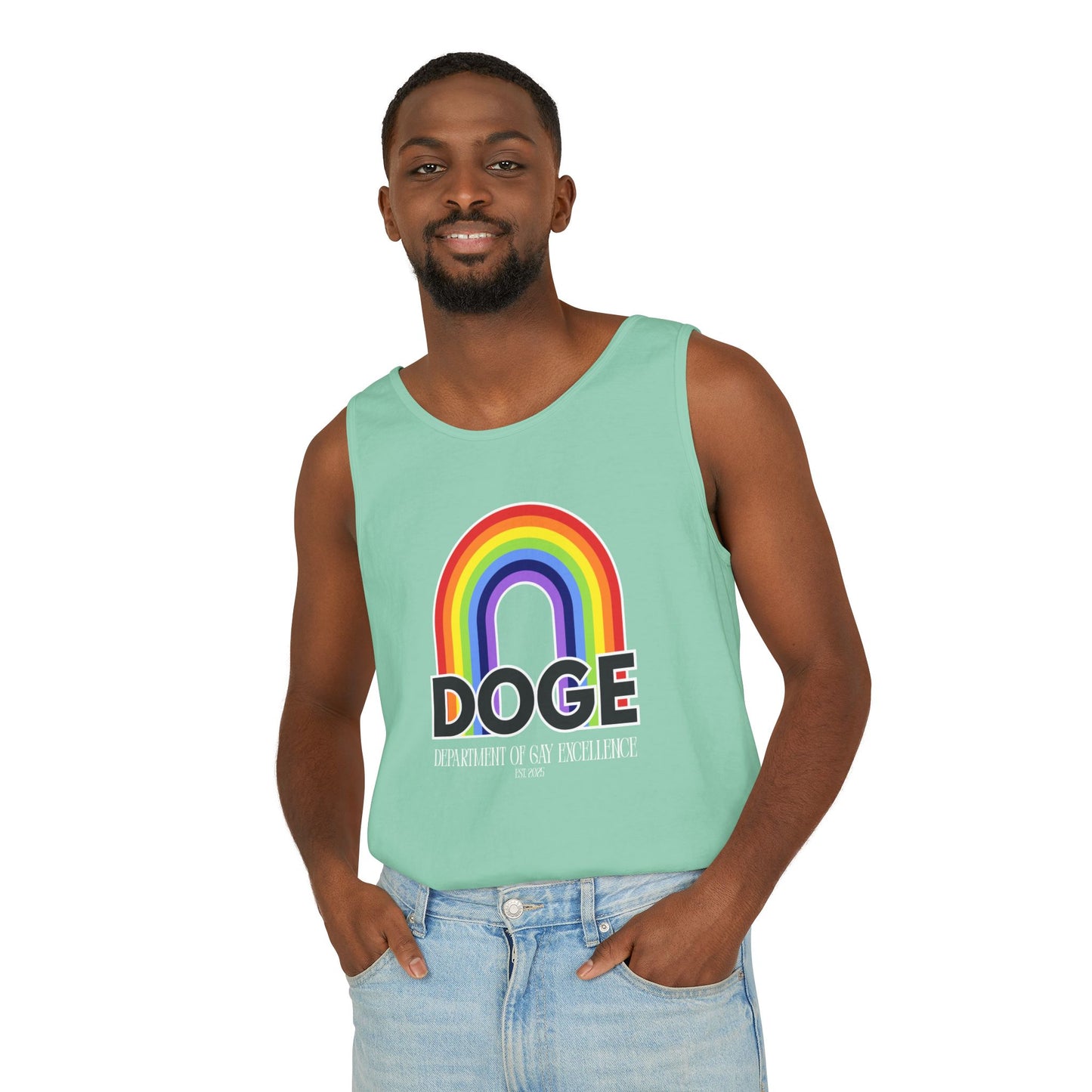 Dept. of Gay Excellence Unisex Garment-Dyed Tank Top