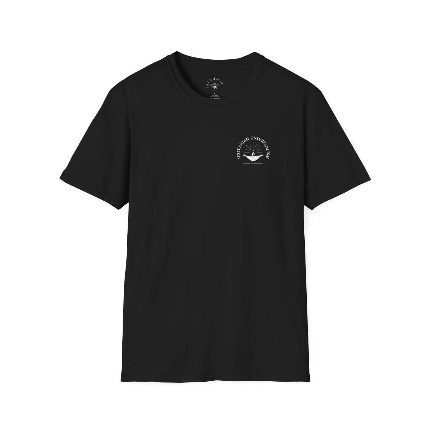 "Strong Communities. Stronger Opinions. Strongest Coffee." UUHS T-Shirt (Front & Back)