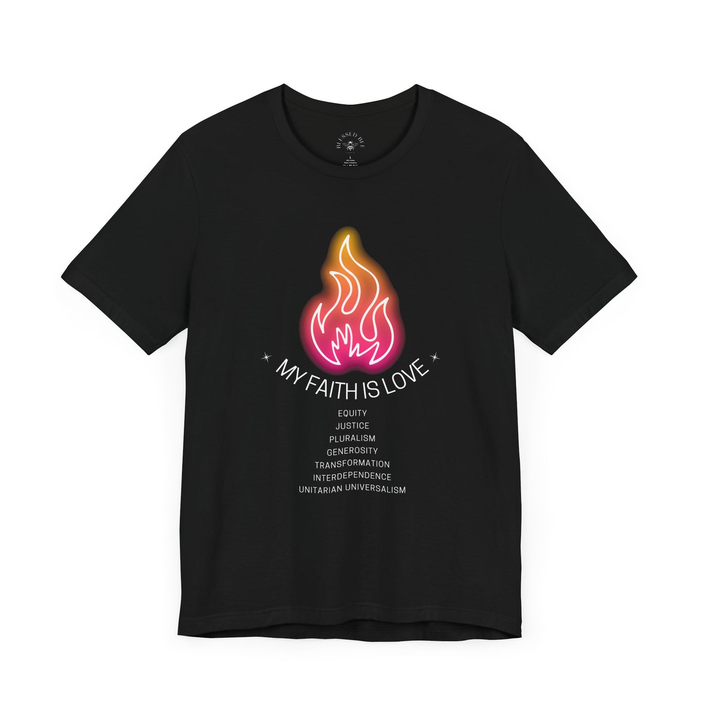 My Faith is Love UU Chalice Unisex Jersey Short Sleeve Tee (Canada's Version)