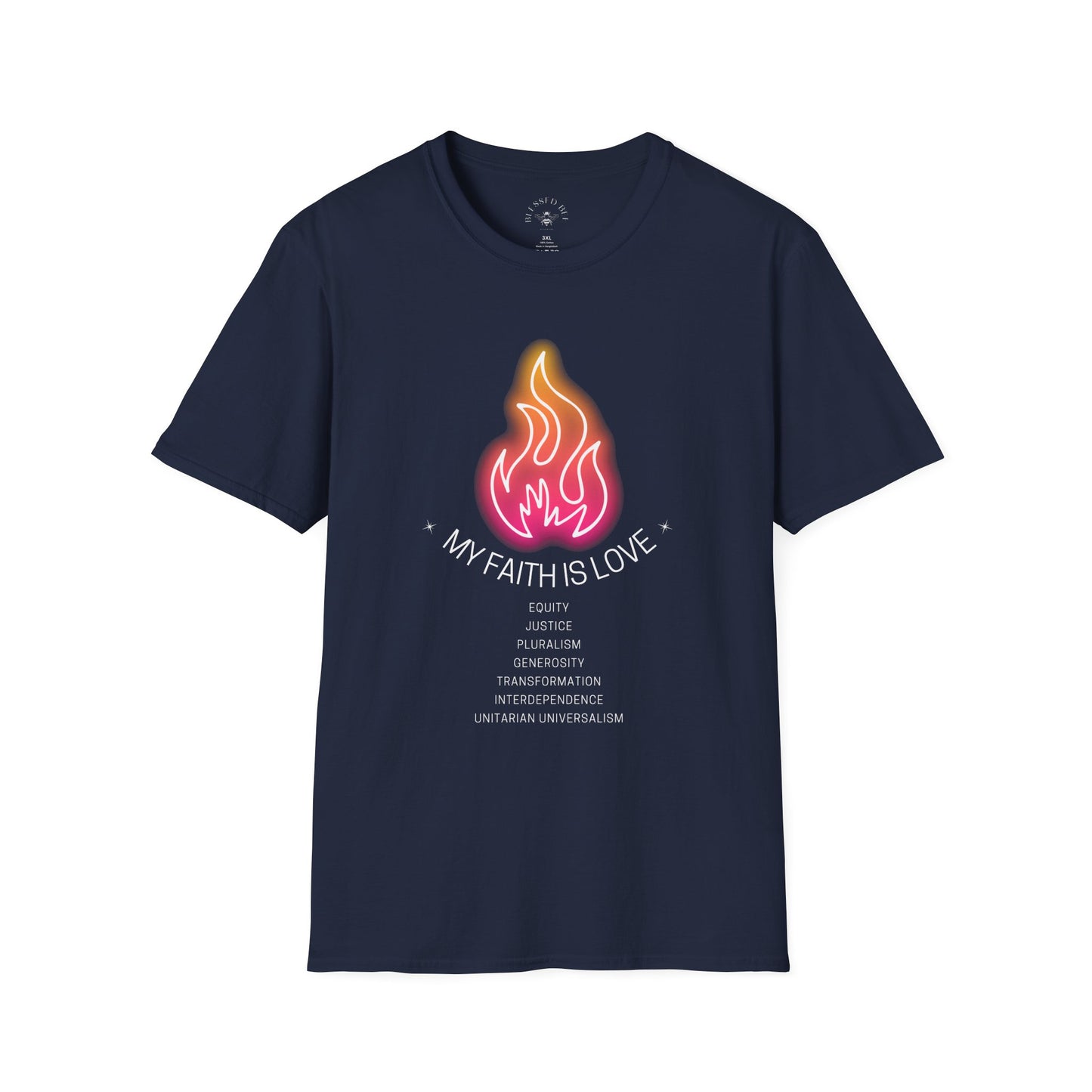 My Faith Is Love UU Chalice T-Shirt - Adult (Front Only)