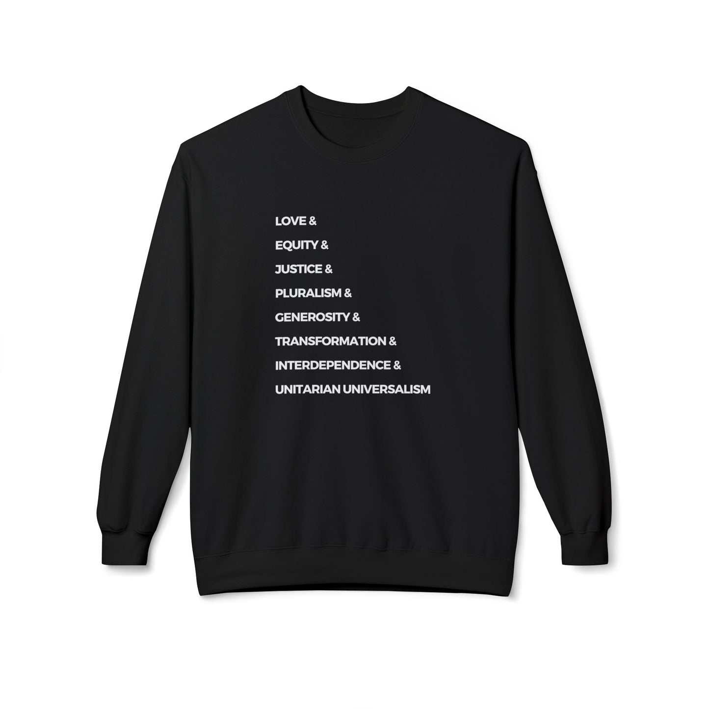 UU Values Sweatshirt - Adult - Unisex Midweight Softstyle Fleece Crewneck Sweatshirt