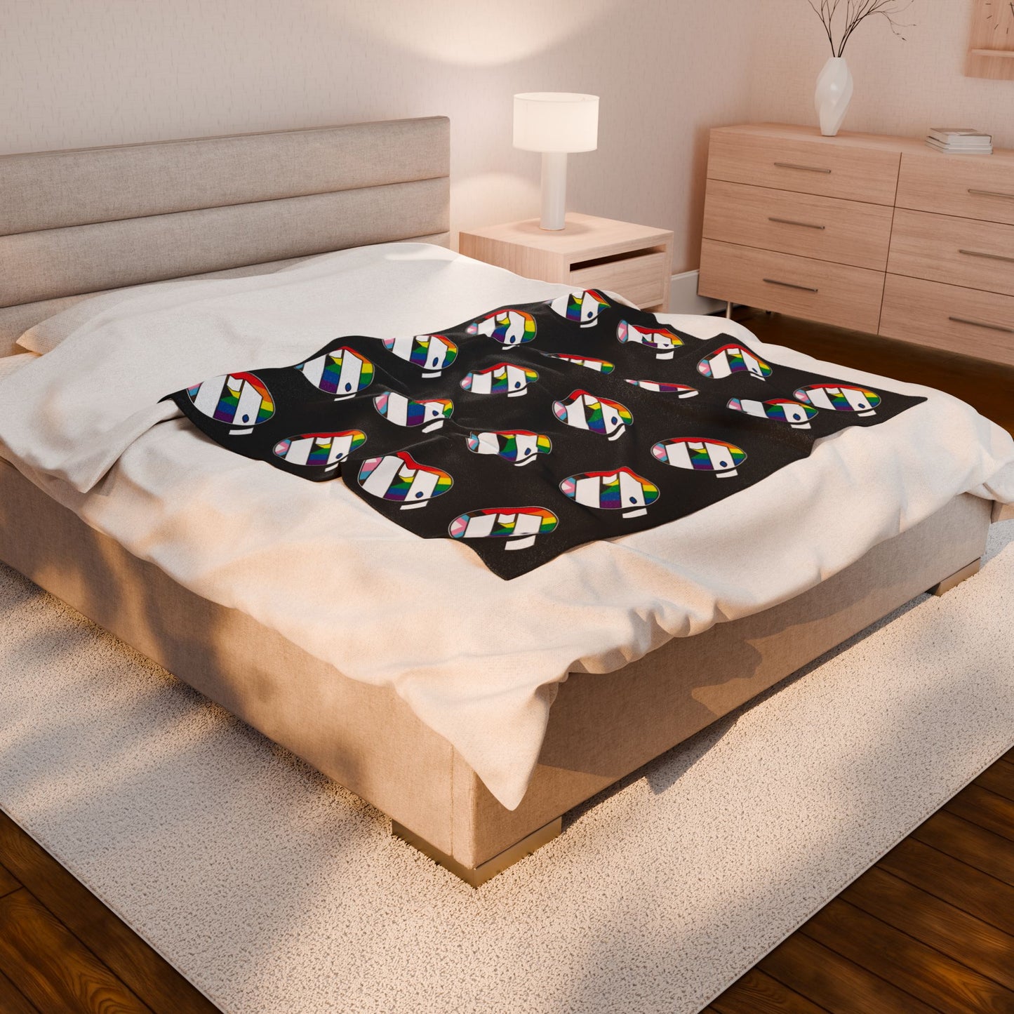 UUMA Rainbow Logo Plush Blanket