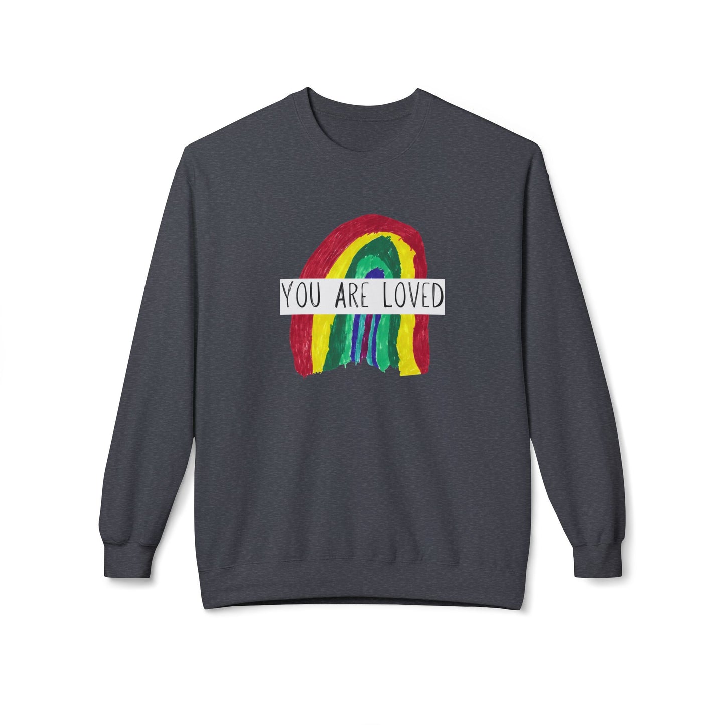 Designed by Henry - You Are Loved Sweatshirt - Adult - Unisex Midweight Softstyle Fleece Crewneck Sweatshirt