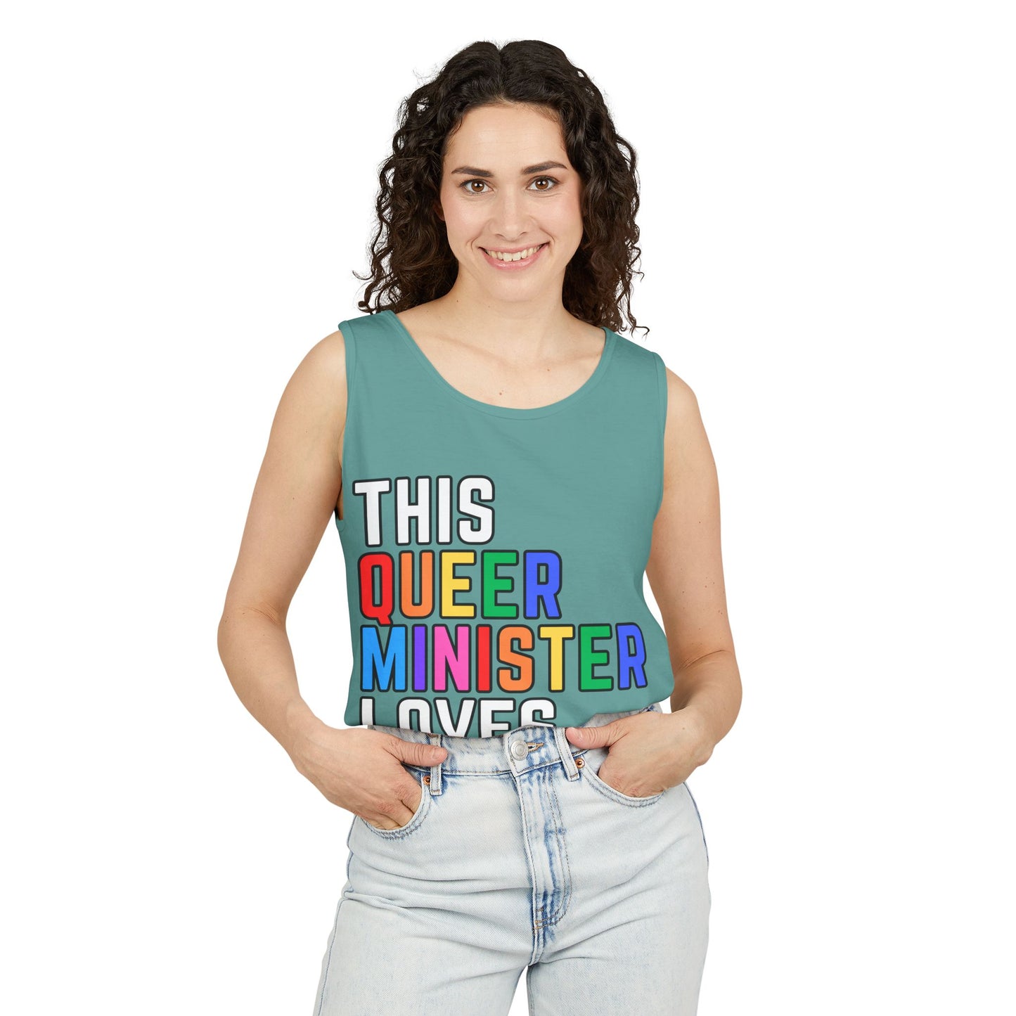 This Queer Minister Loves You Tank Top