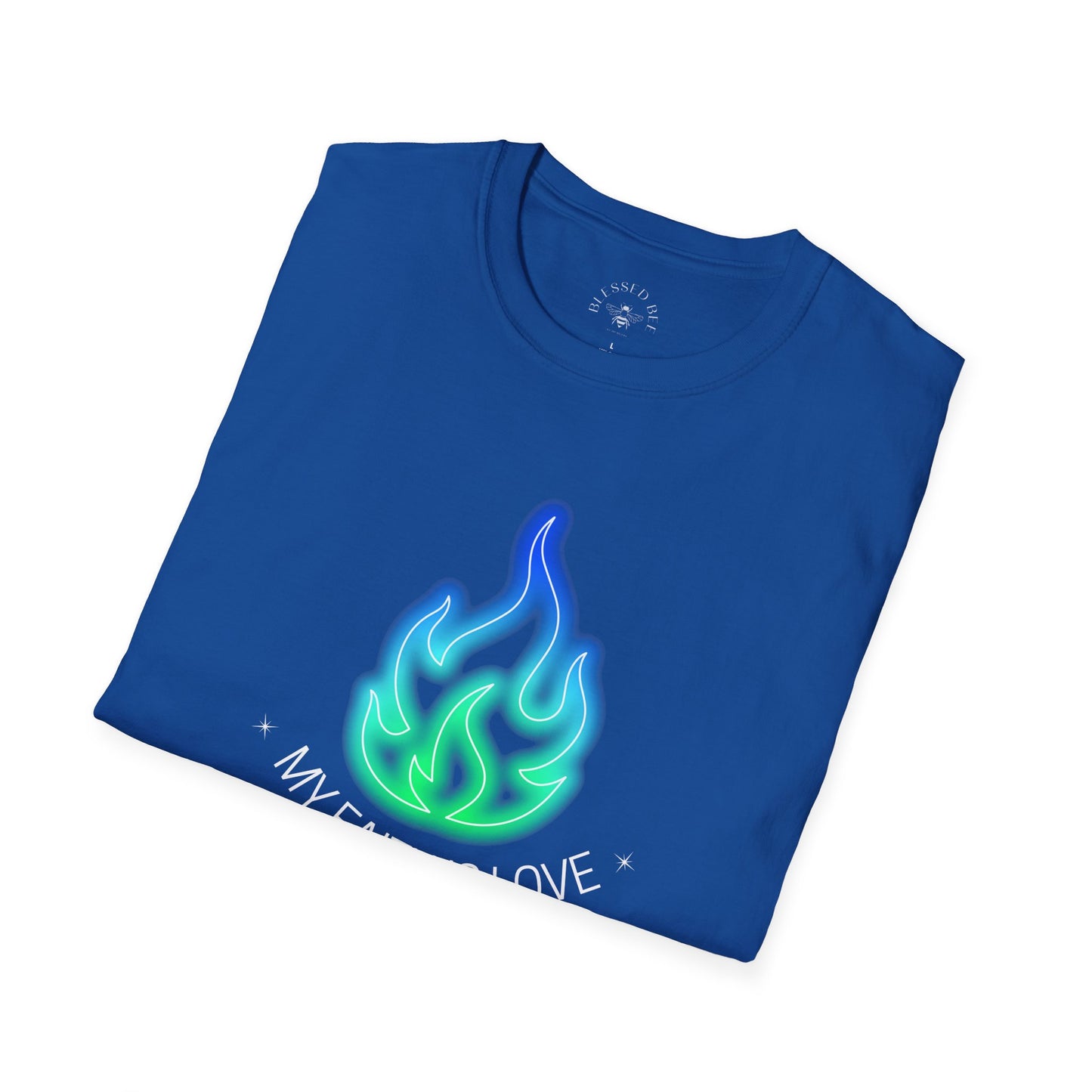 My Faith is Love UU Values T-Shirt - Green and Blue Version - Adult - Front Only