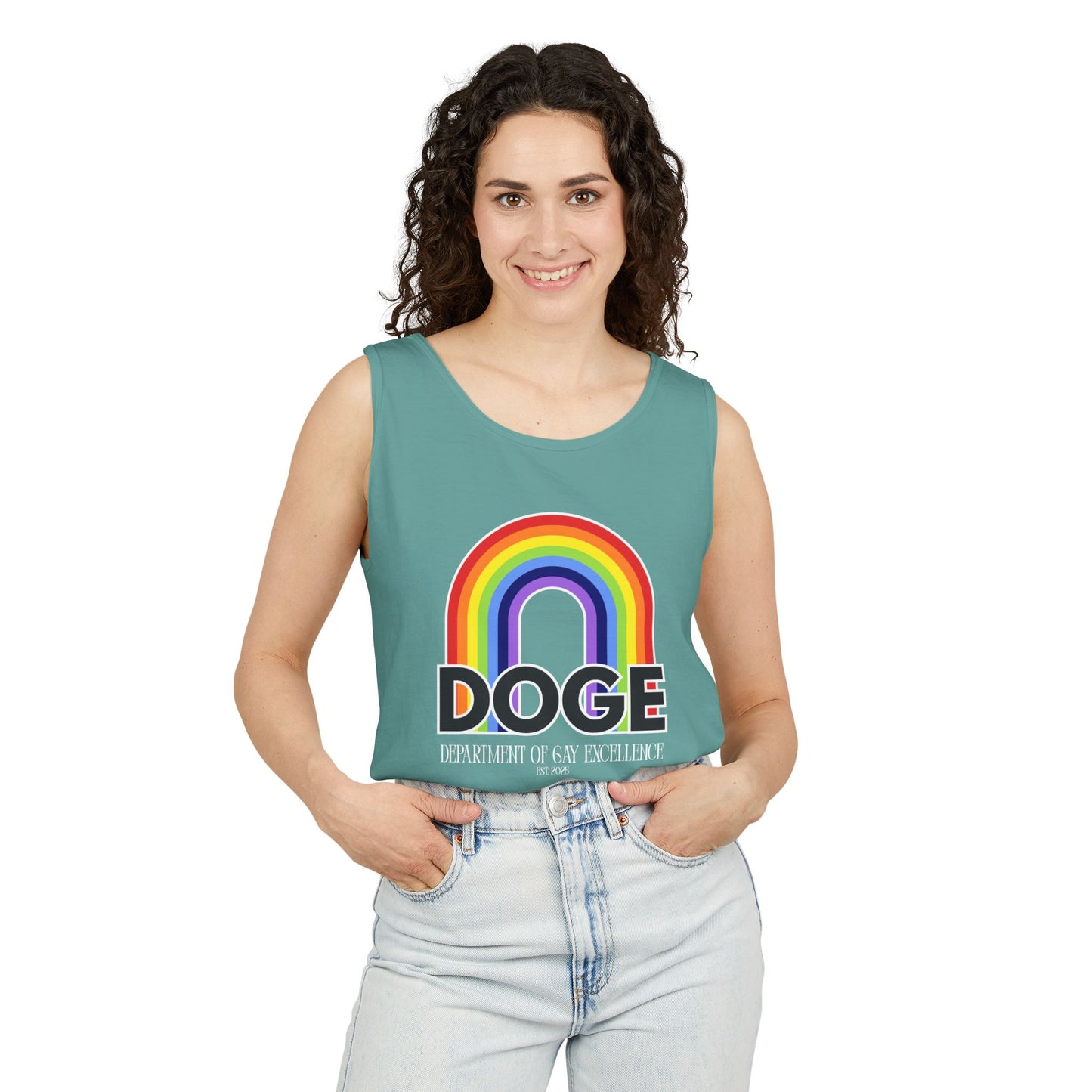 Dept. of Gay Excellence Unisex Garment-Dyed Tank Top