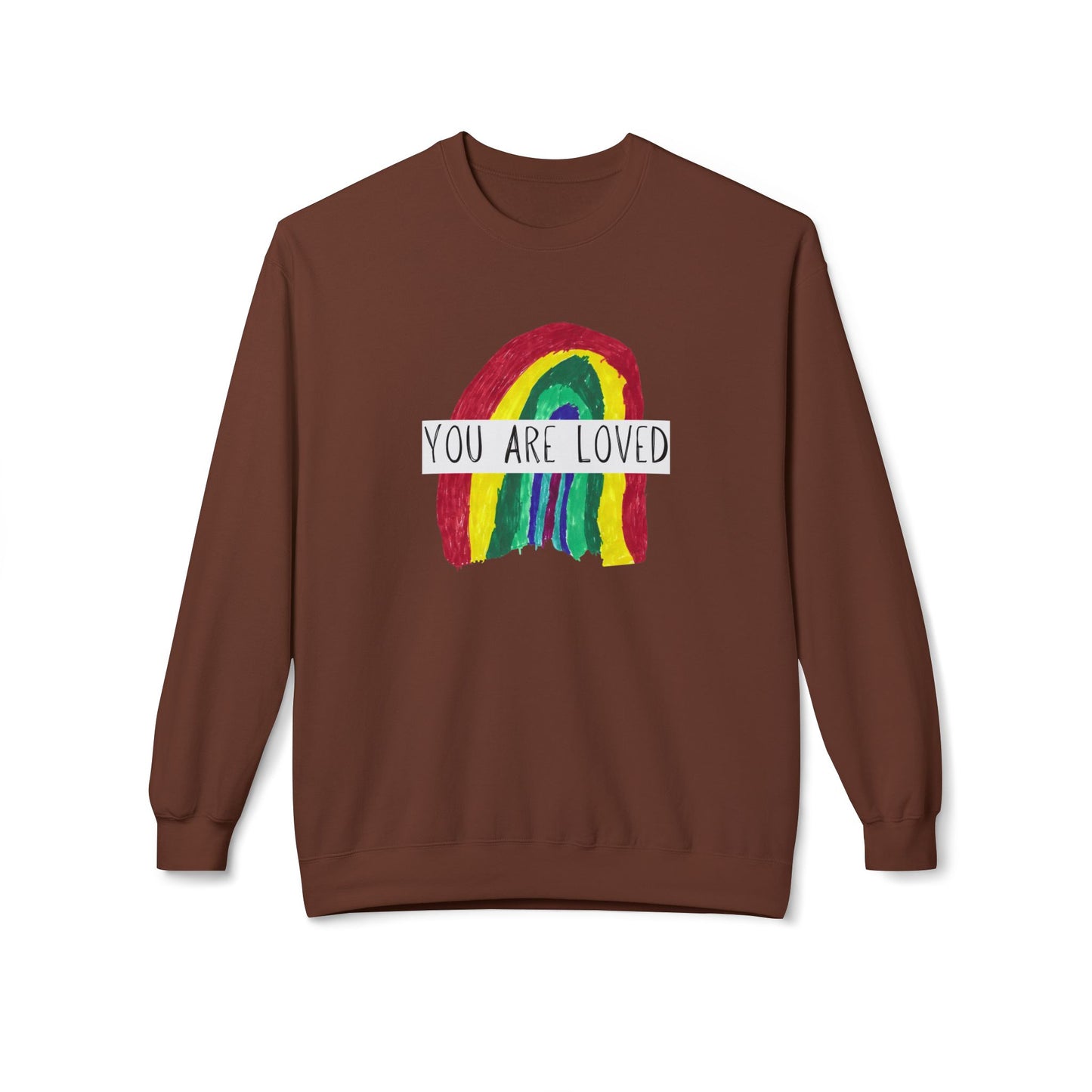 Designed by Henry - You Are Loved Sweatshirt - Adult - Unisex Midweight Softstyle Fleece Crewneck Sweatshirt