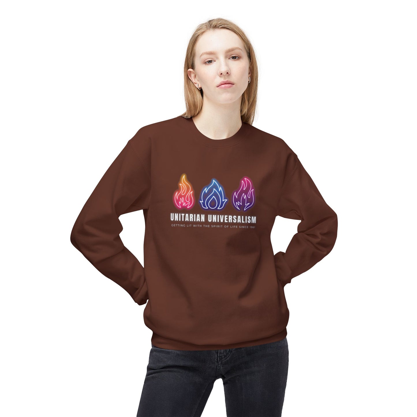Unitarian Universalism - Getting Lit With the Spirit of Life Sweatshirt
