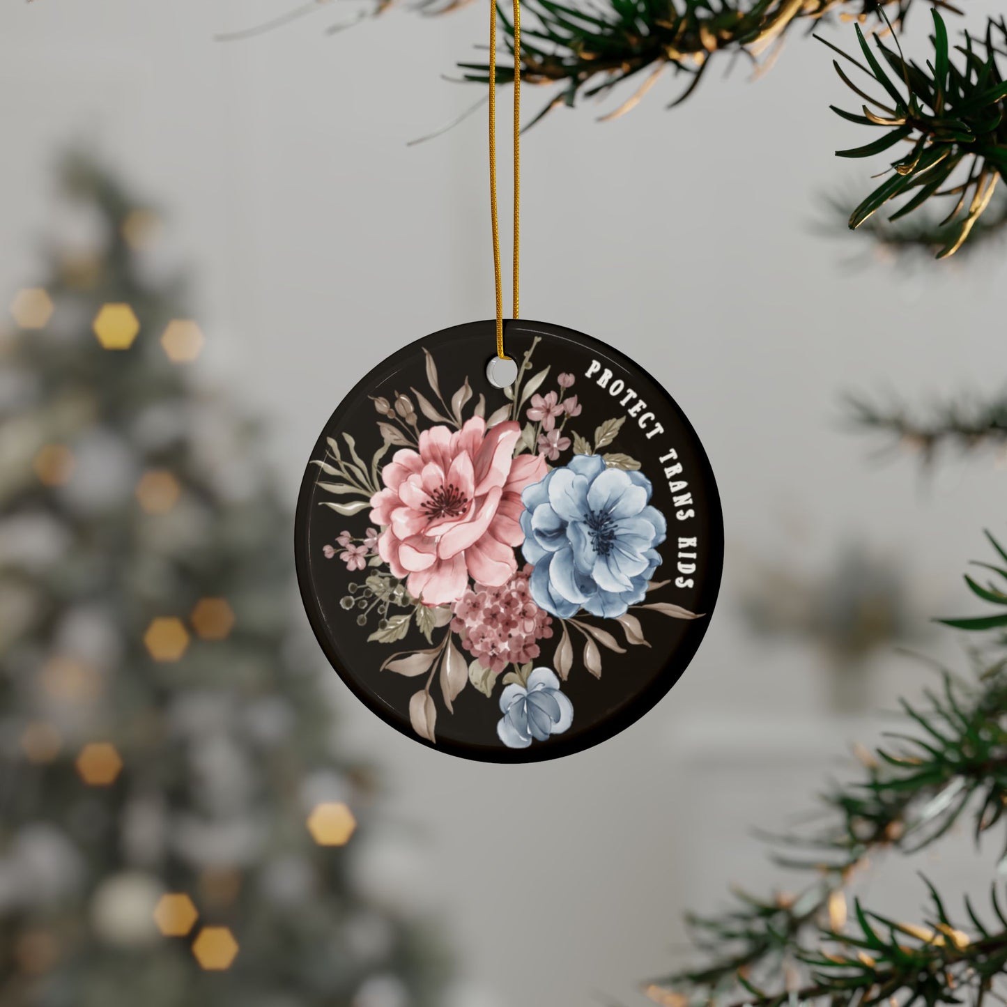 Protect Trans Kids Ornament by Blessed Bee