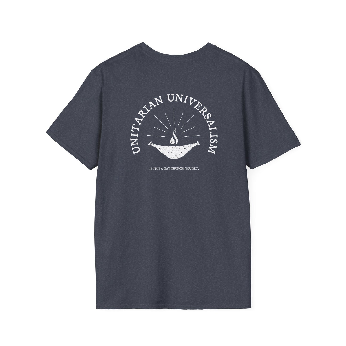 Is This a Gay Church? UUHS T-Shirt (Front & Back)