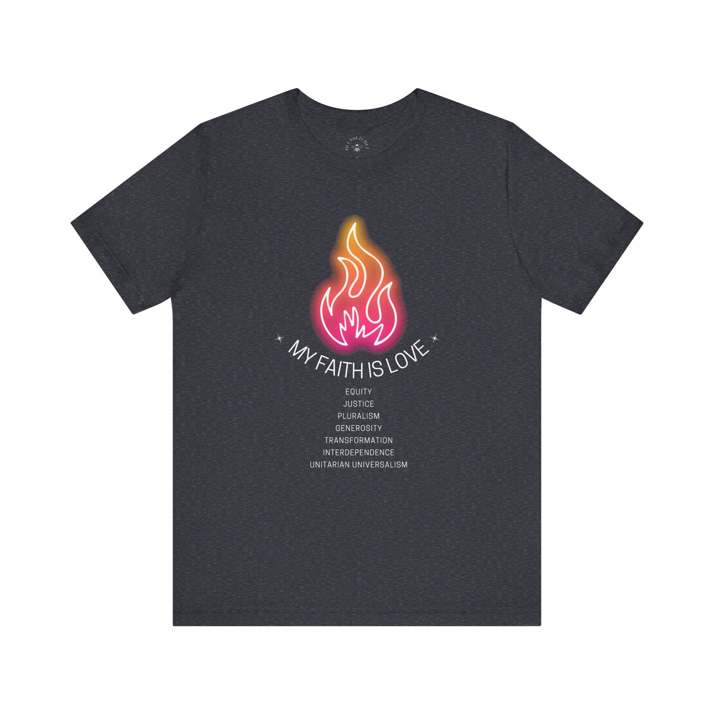 My Faith is Love UU Chalice Unisex Jersey Short Sleeve Tee (Canada's Version)