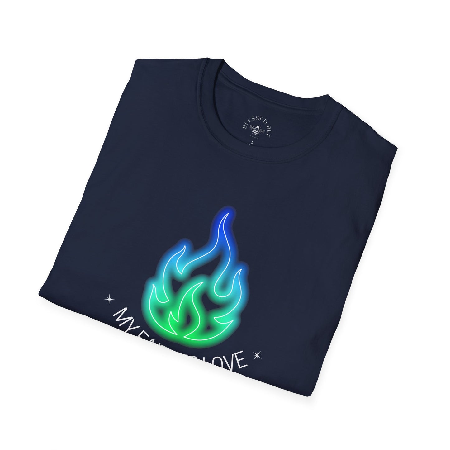 My Faith is Love UU Values T-Shirt - Green and Blue Version - Adult - Front Only