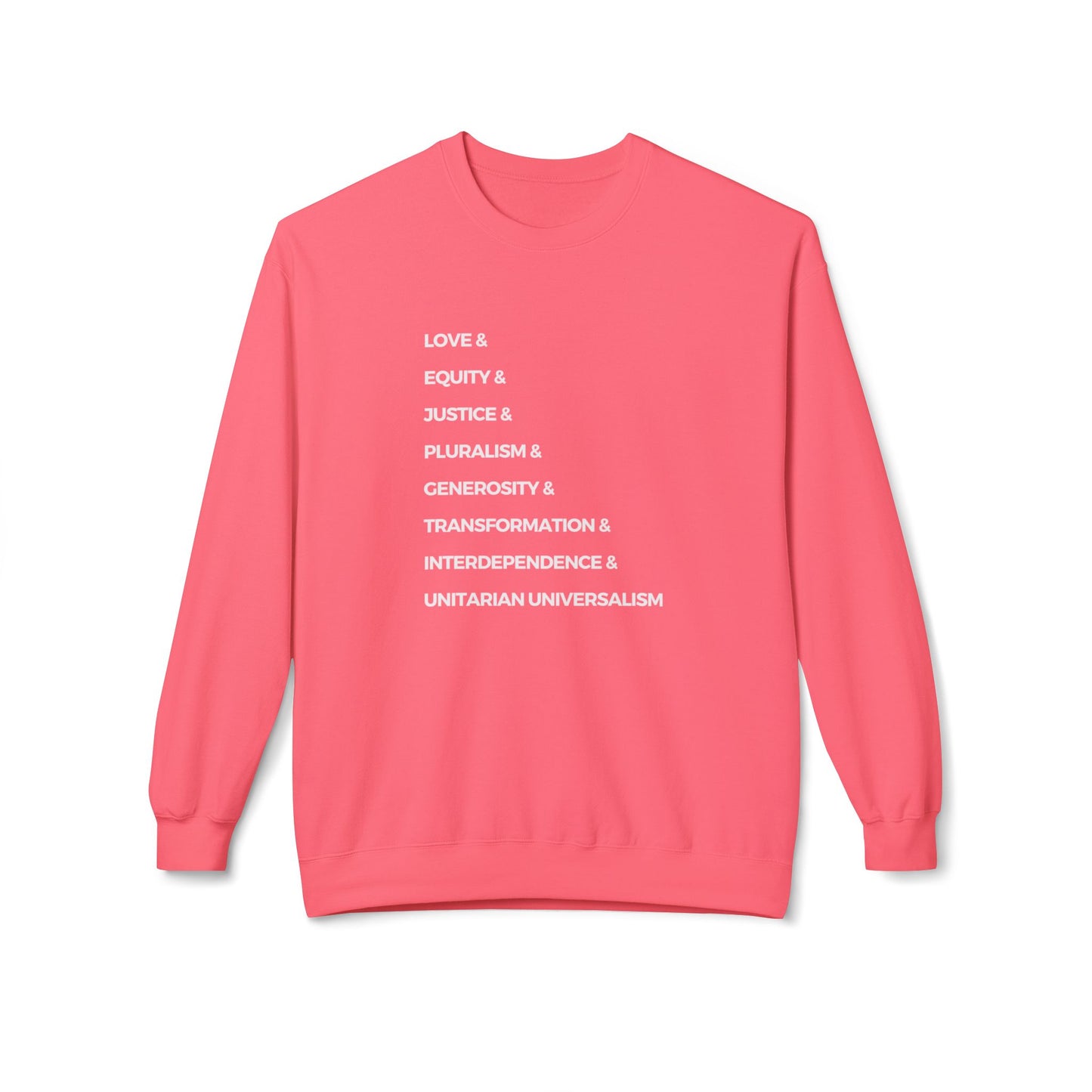 UU Values Sweatshirt - Adult - Unisex Midweight Softstyle Fleece Crewneck Sweatshirt