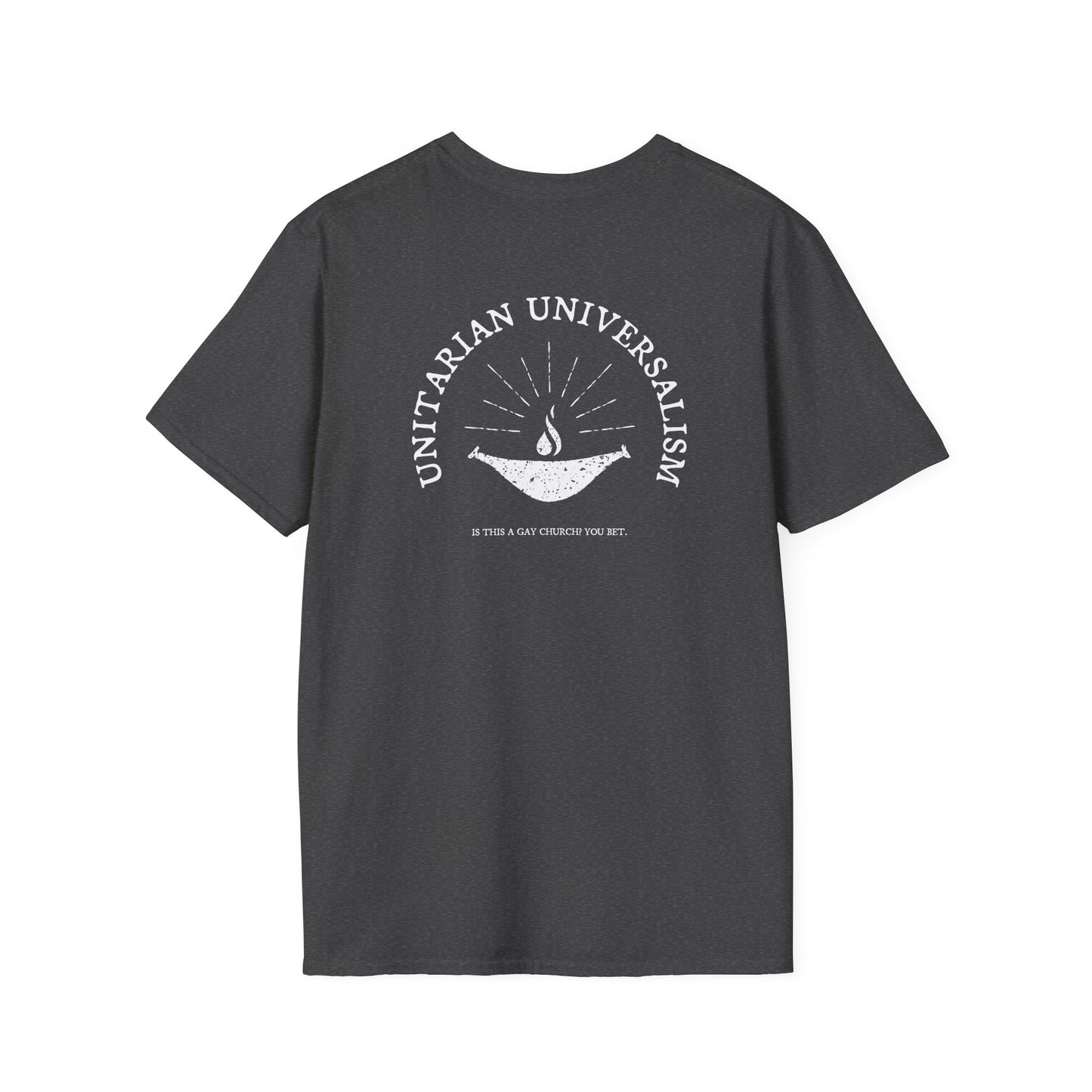 Is This a Gay Church? UUHS T-Shirt (Front & Back)
