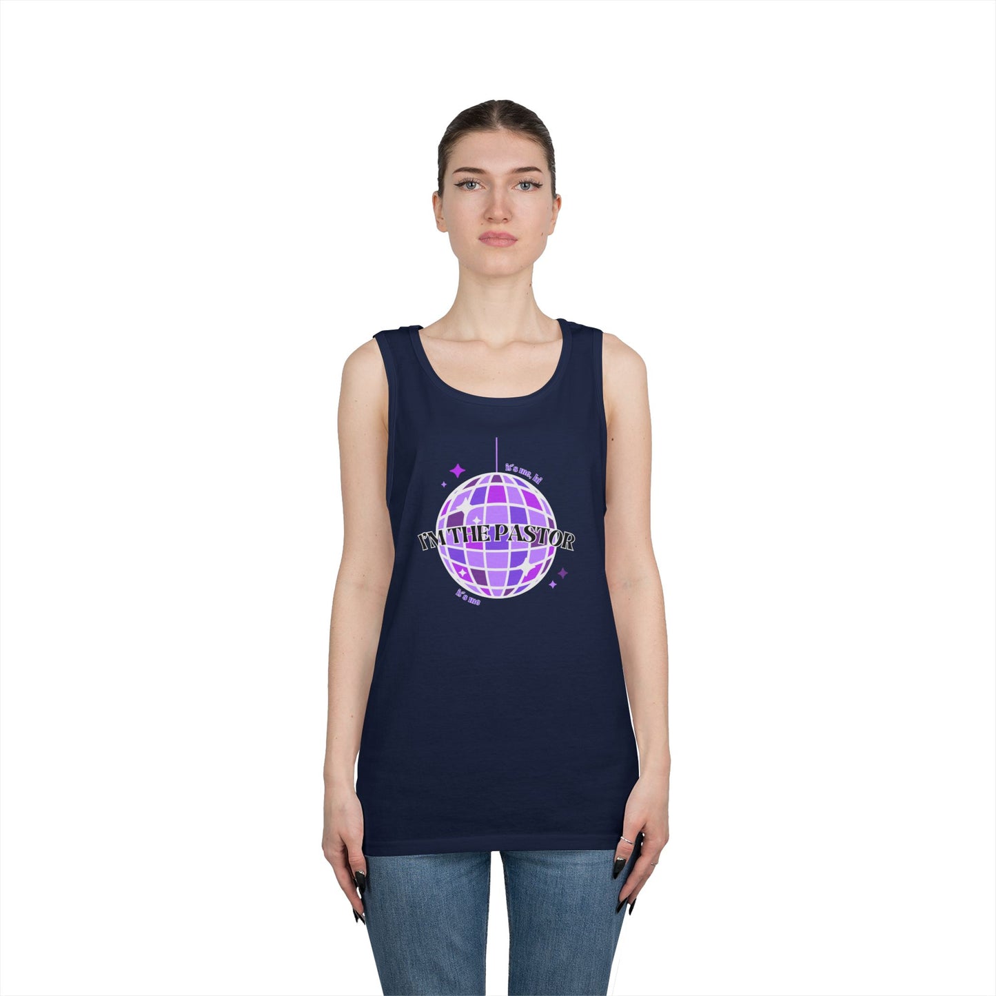 It's Me, Hi, I'm the Pastor, It's Me Tank - Unisex Heavy Cotton Tank Top