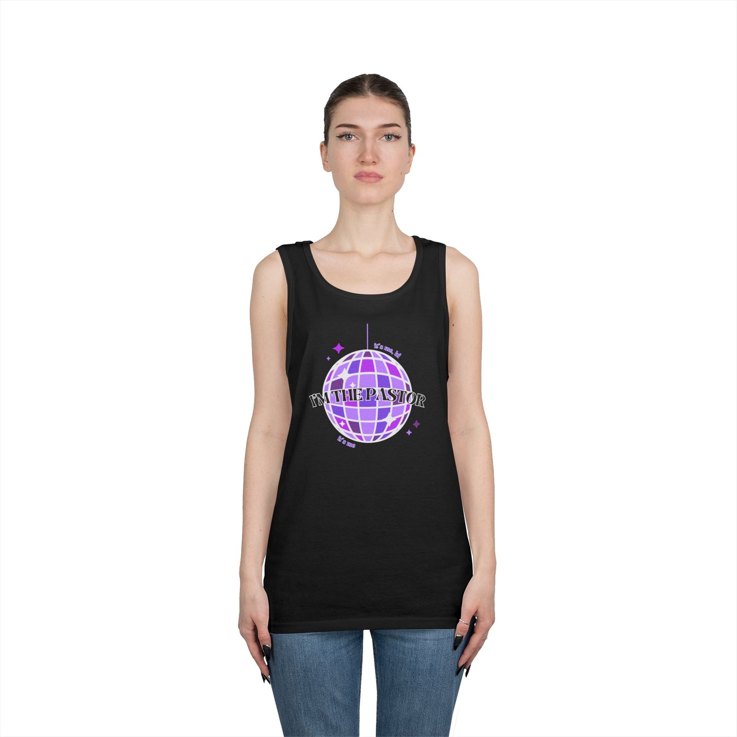 It's Me, Hi, I'm the Pastor, It's Me Tank - Unisex Heavy Cotton Tank Top