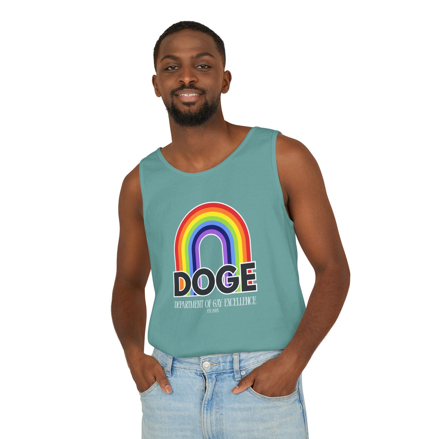 Dept. of Gay Excellence Unisex Garment-Dyed Tank Top