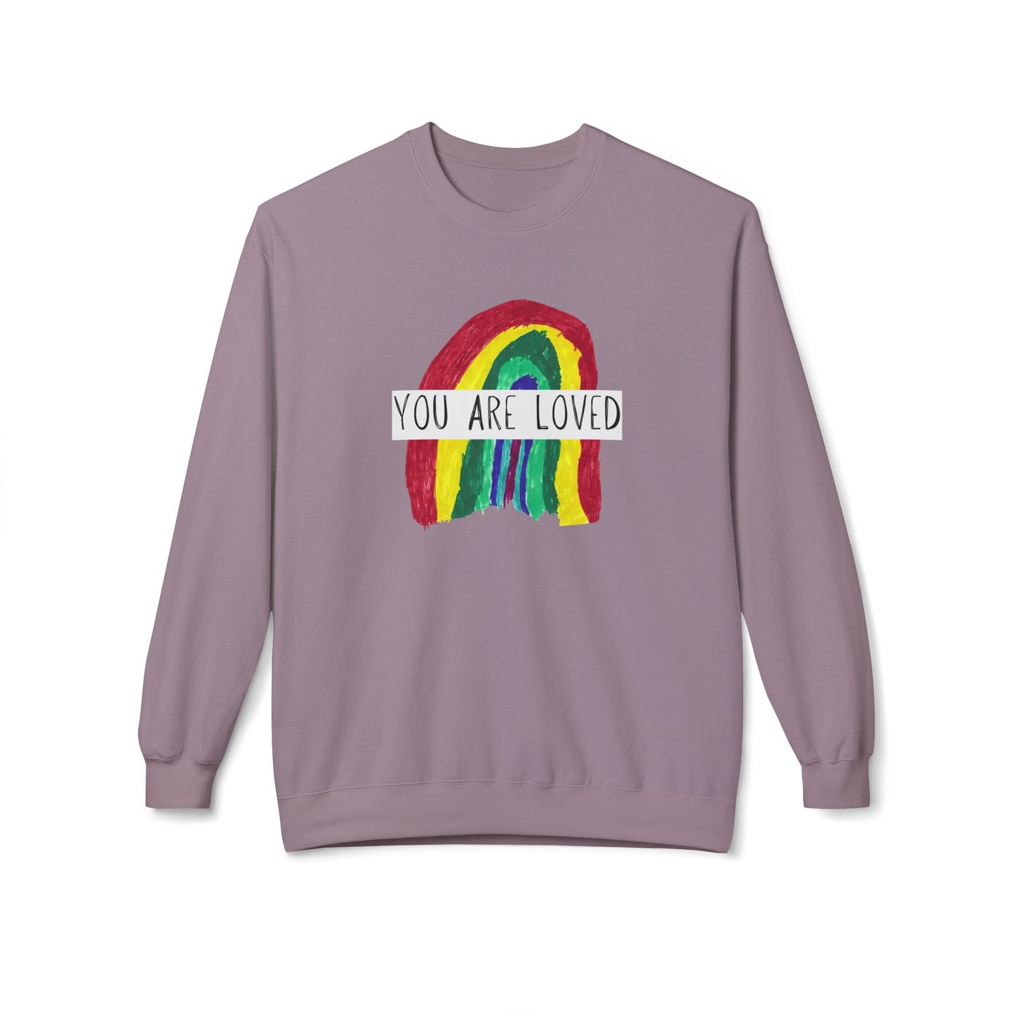 Designed by Henry - You Are Loved Sweatshirt - Adult - Unisex Midweight Softstyle Fleece Crewneck Sweatshirt