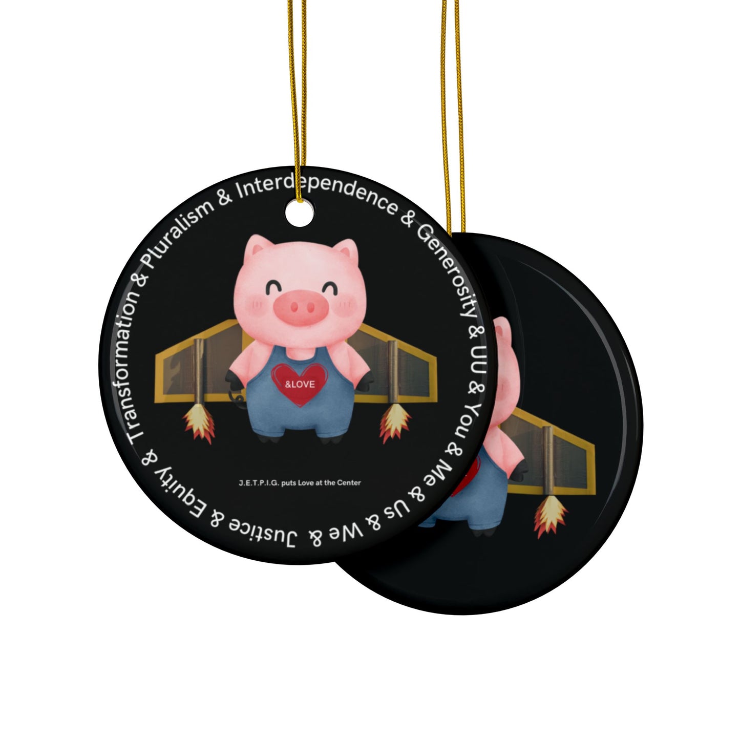 UU JETPIG Ornament by Blessed Bee