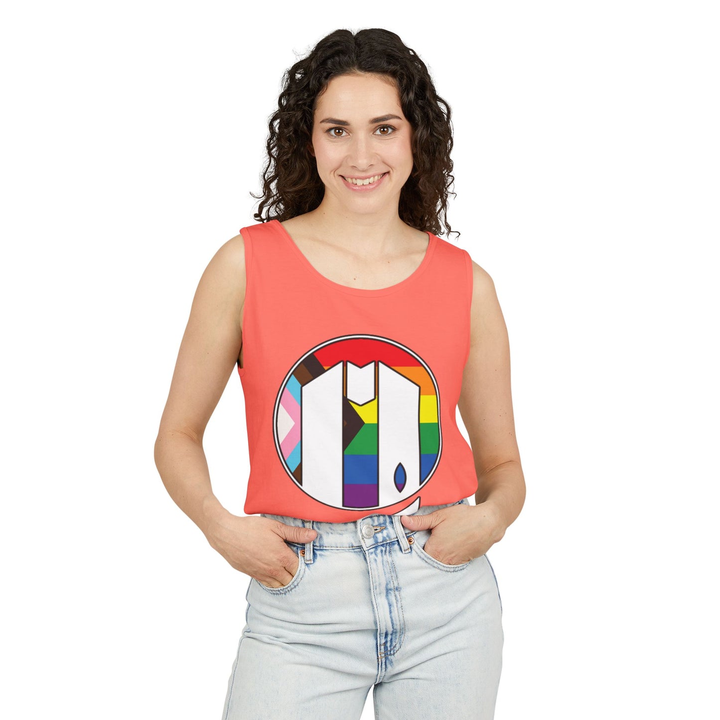 UUMA Rainbow Logo Unisex Garment-Dyed Tank Top