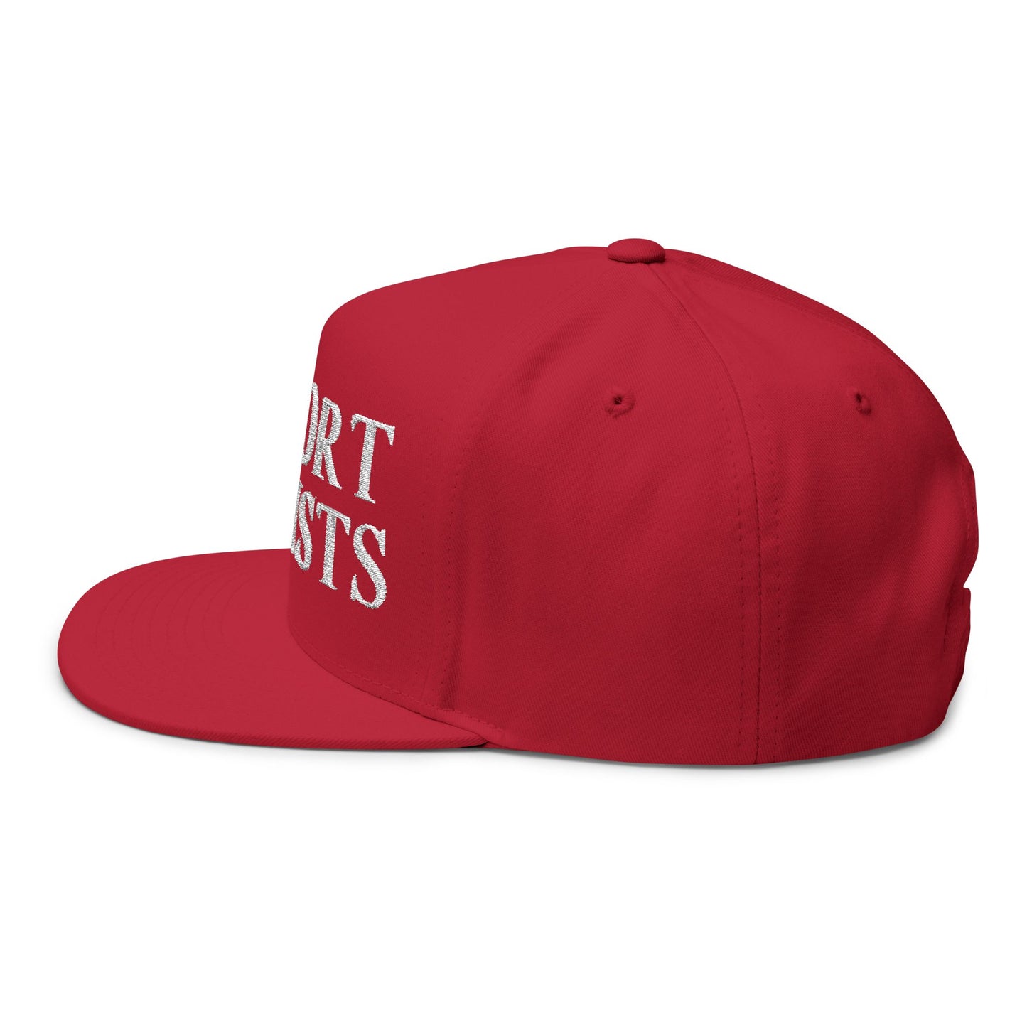 Deport Racists Red Flat Bill Cap (Embroidery)