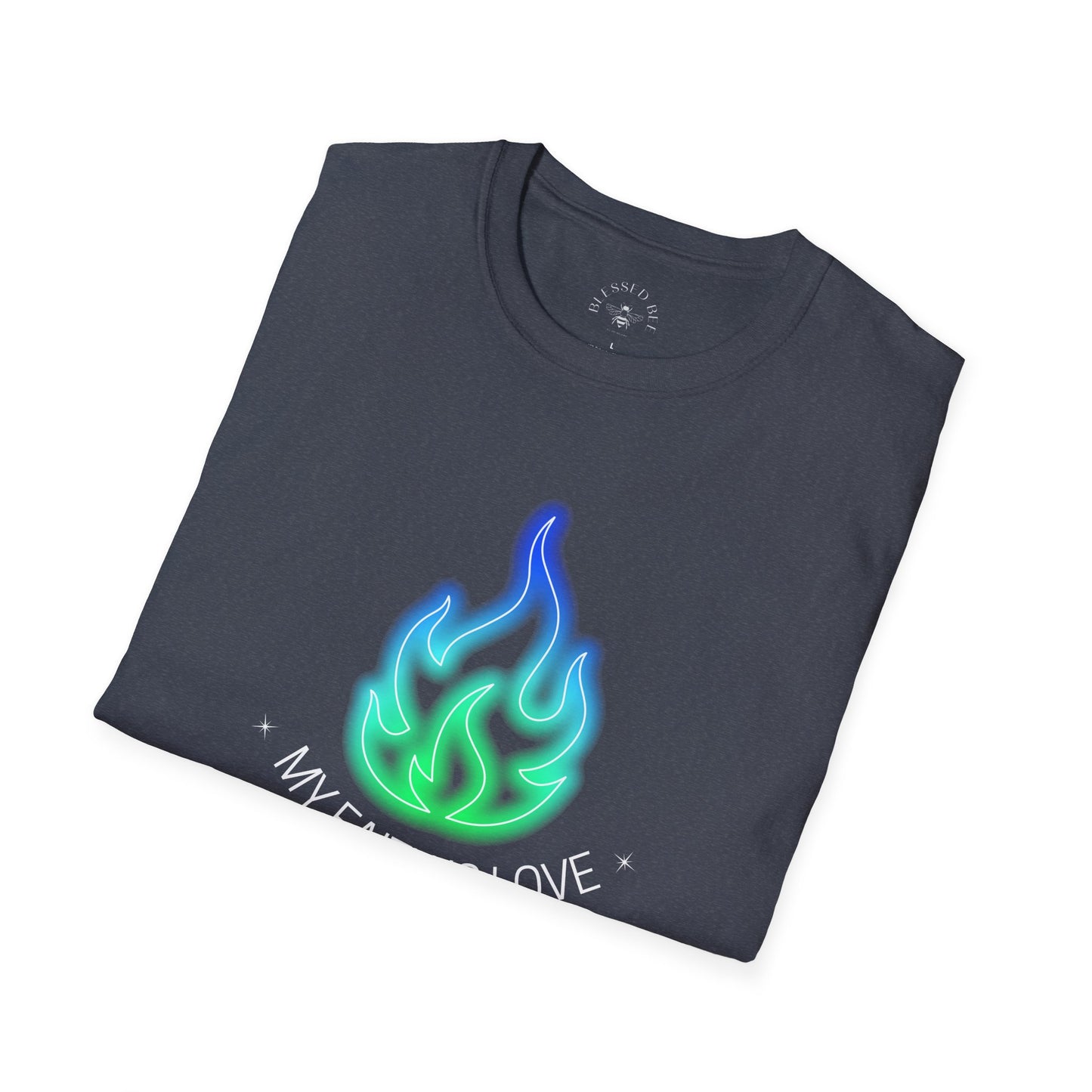My Faith is Love UU Values T-Shirt - Green and Blue Version - Adult - Front Only