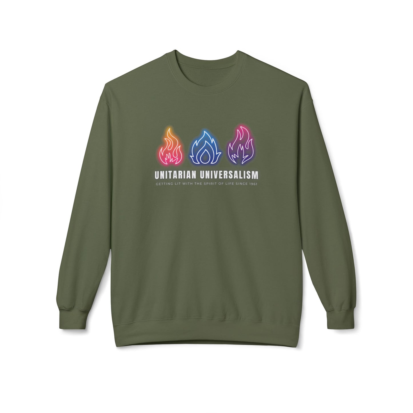 Unitarian Universalism - Getting Lit With the Spirit of Life Sweatshirt