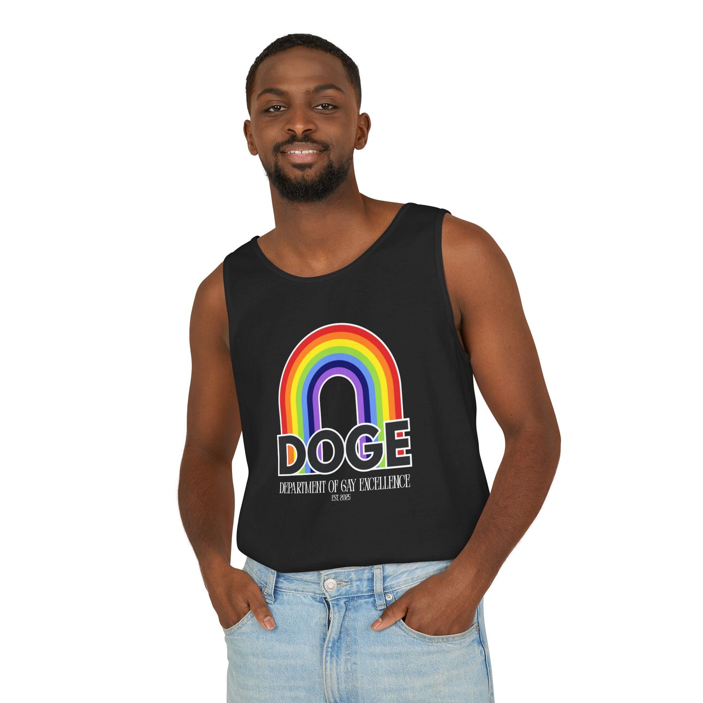 Dept. of Gay Excellence Unisex Garment-Dyed Tank Top