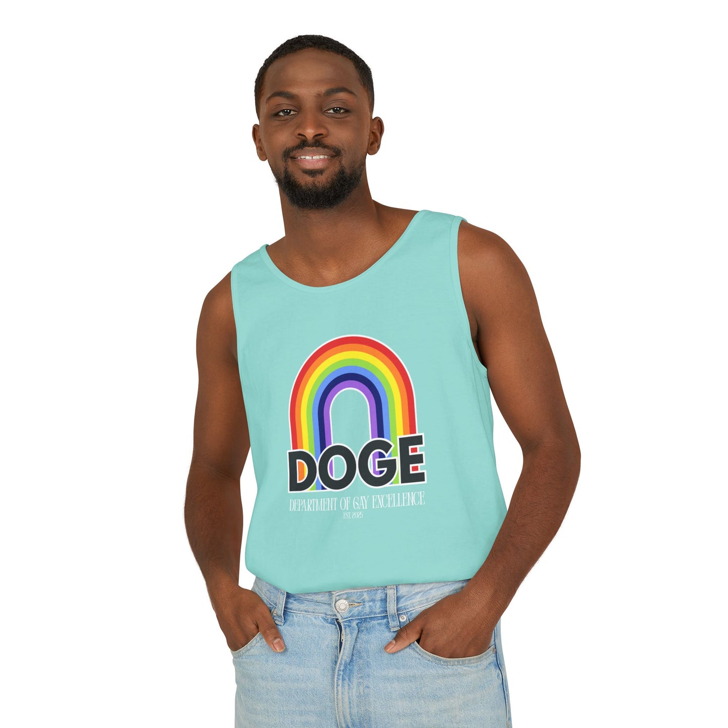 Dept. of Gay Excellence Unisex Garment-Dyed Tank Top