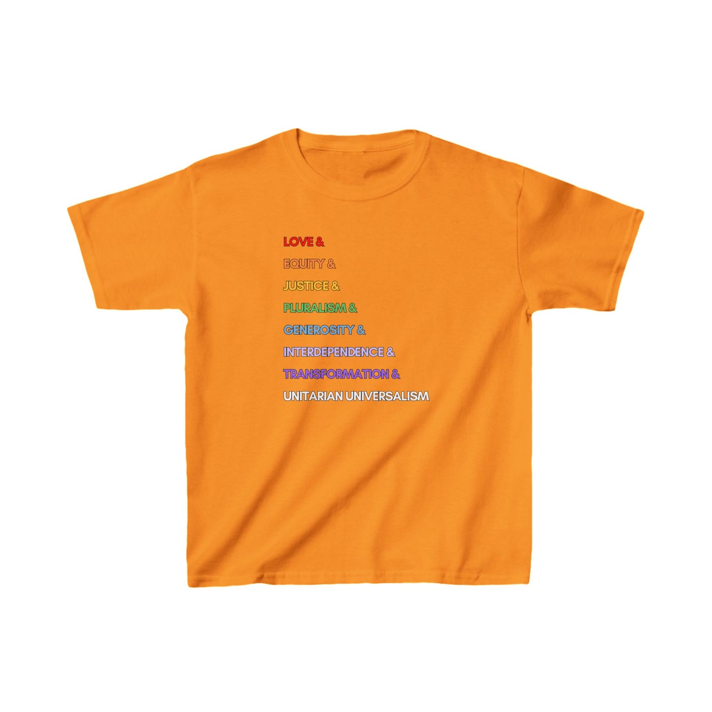 Rainbow UU Values T-Shirt - Kids