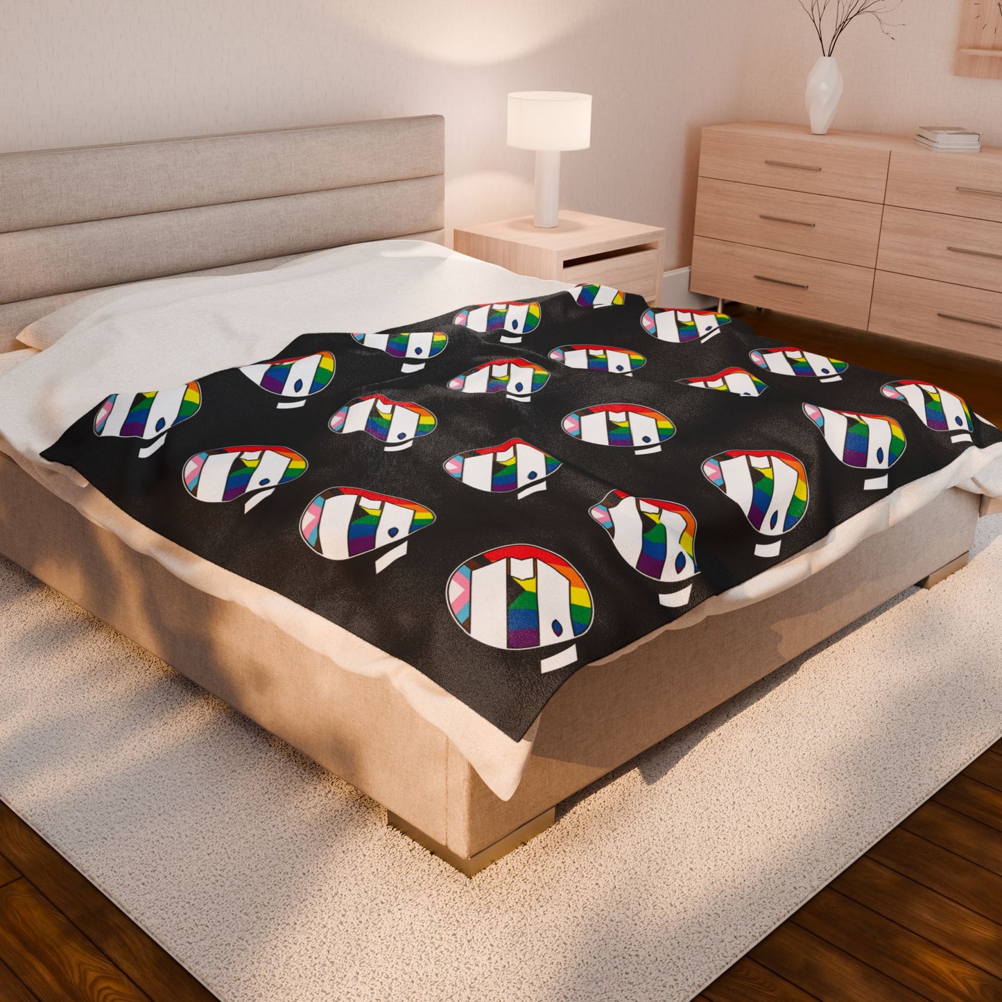 UUMA Rainbow Logo Plush Blanket