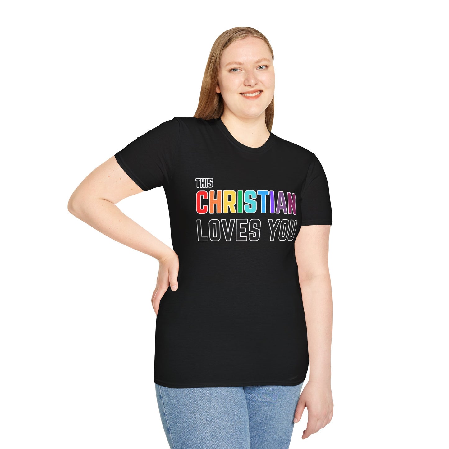 This Christian Loves You Raibow Pride Shirt