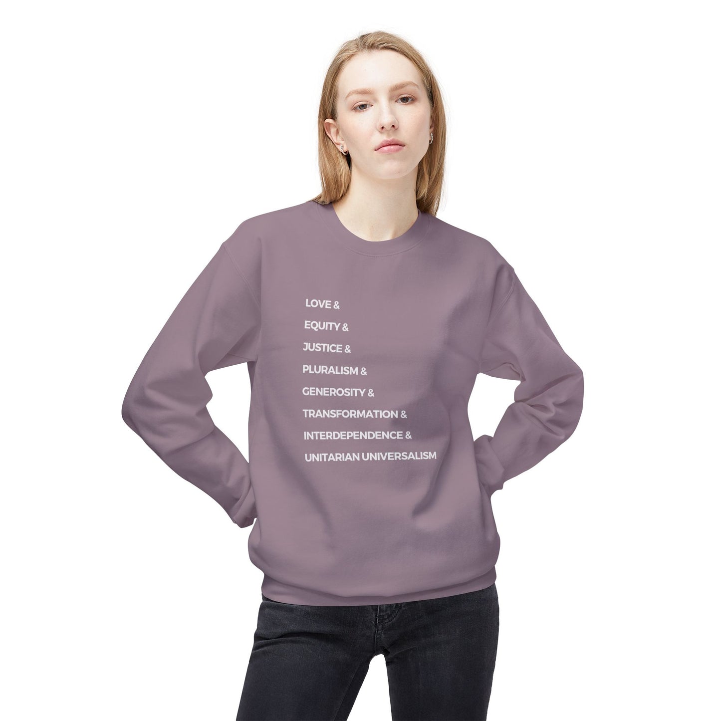 UU Values Sweatshirt - Adult - Unisex Midweight Softstyle Fleece Crewneck Sweatshirt