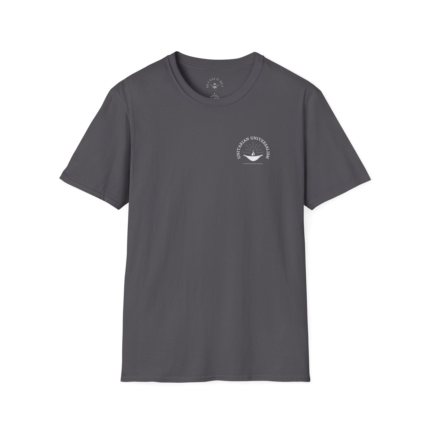 "Strong Communities. Stronger Opinions. Strongest Coffee." UUHS T-Shirt (Front & Back)