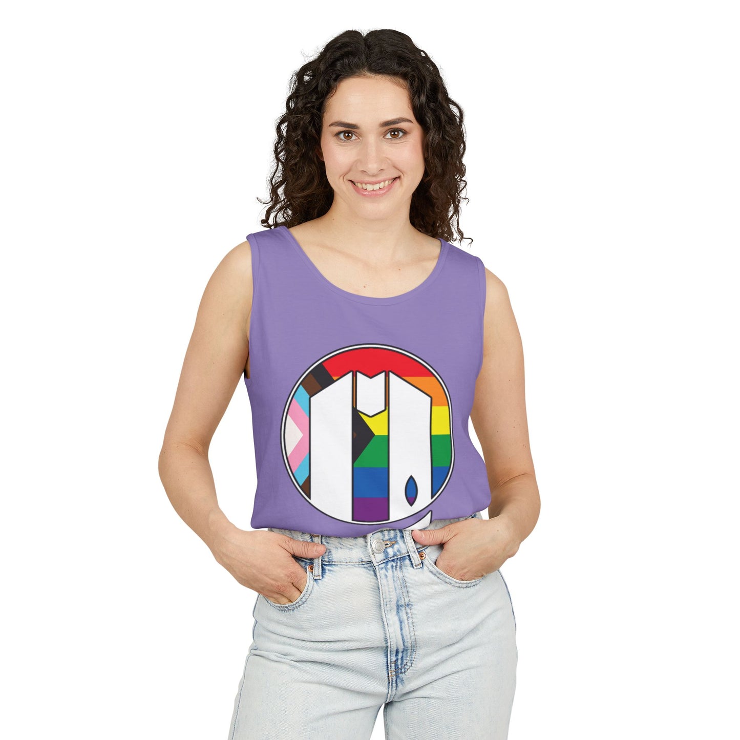 UUMA Rainbow Logo Unisex Garment-Dyed Tank Top