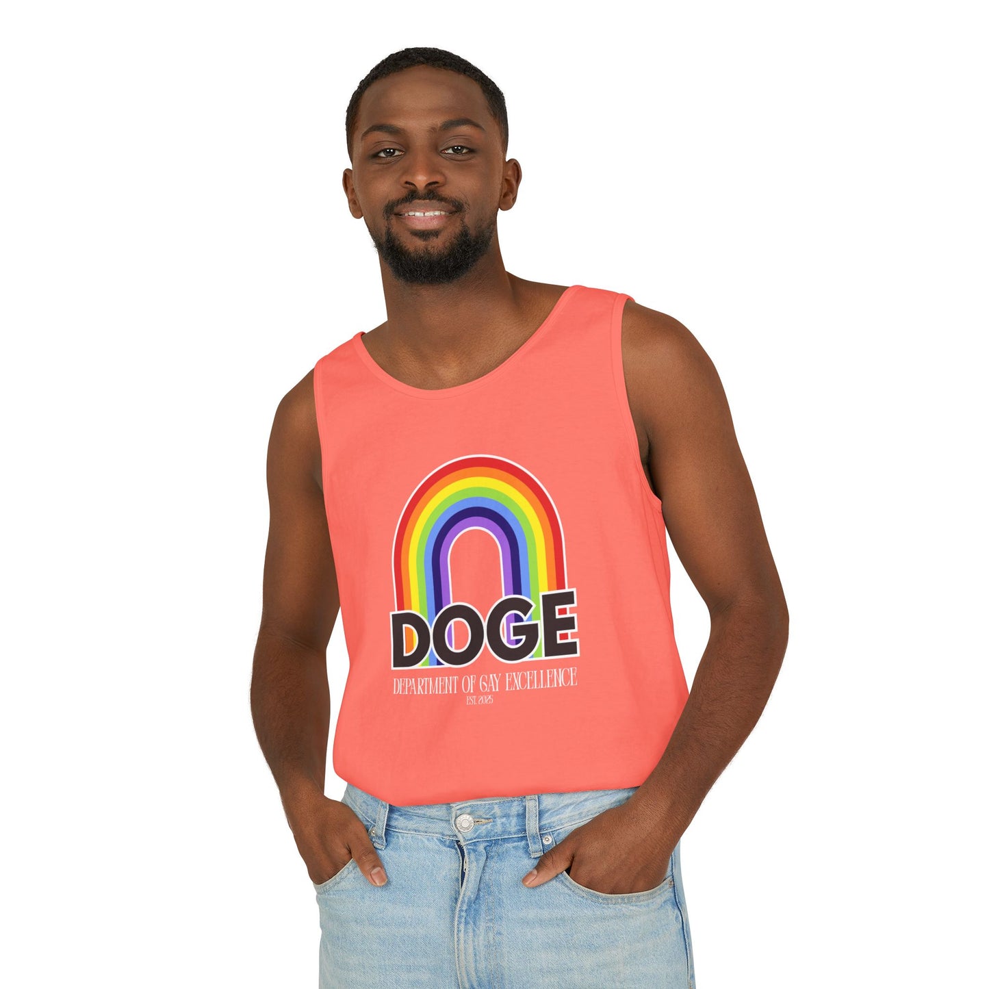 Dept. of Gay Excellence Unisex Garment-Dyed Tank Top