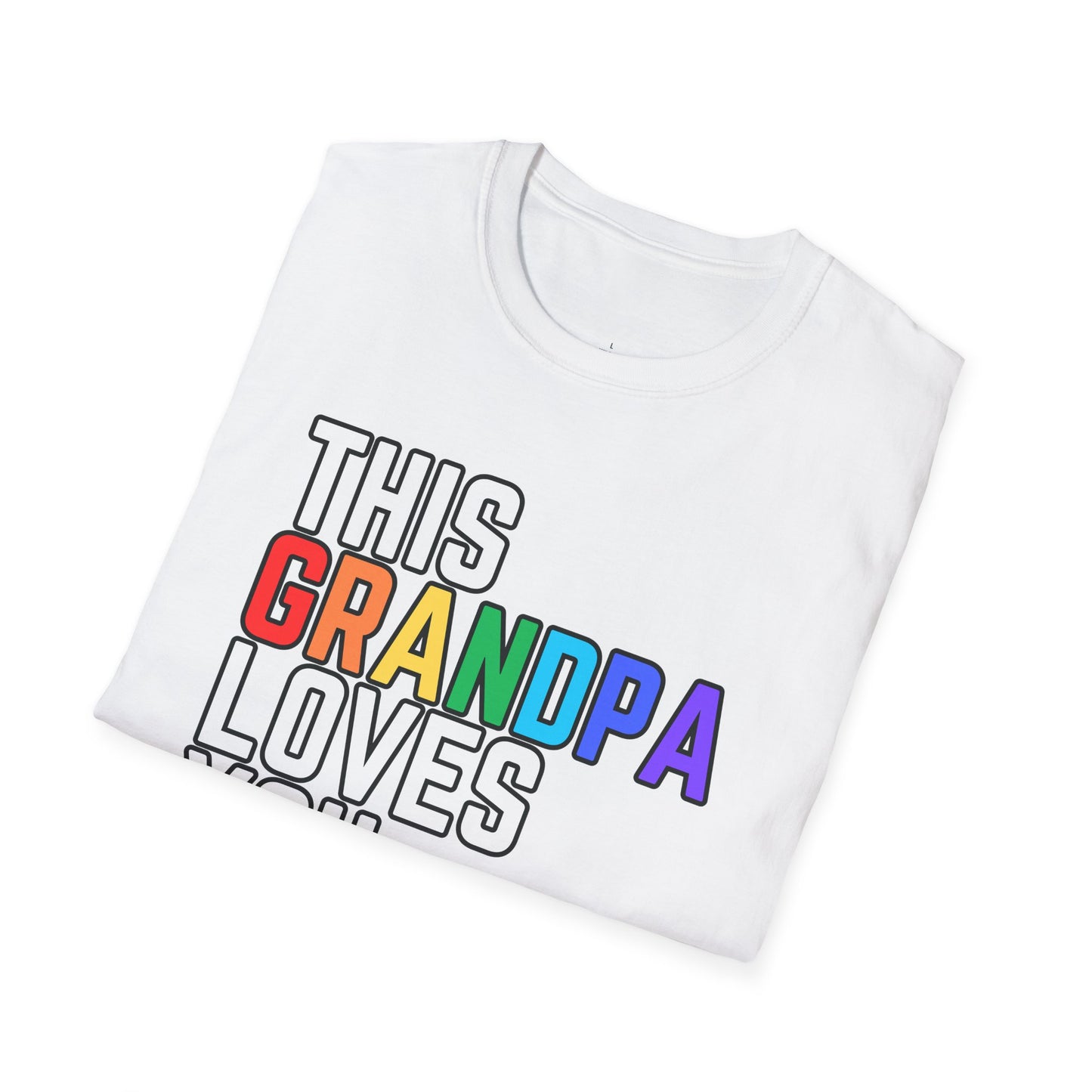 This Grandpa Loves You Rainbow Pride Shirt