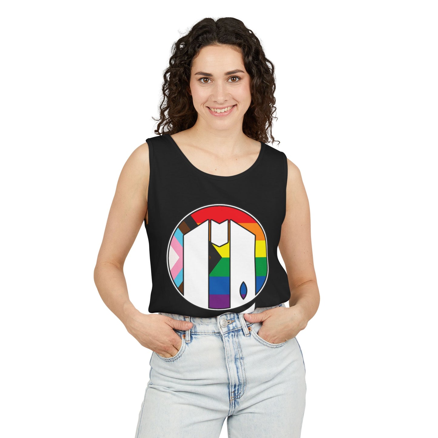 UUMA Rainbow Logo Unisex Garment-Dyed Tank Top