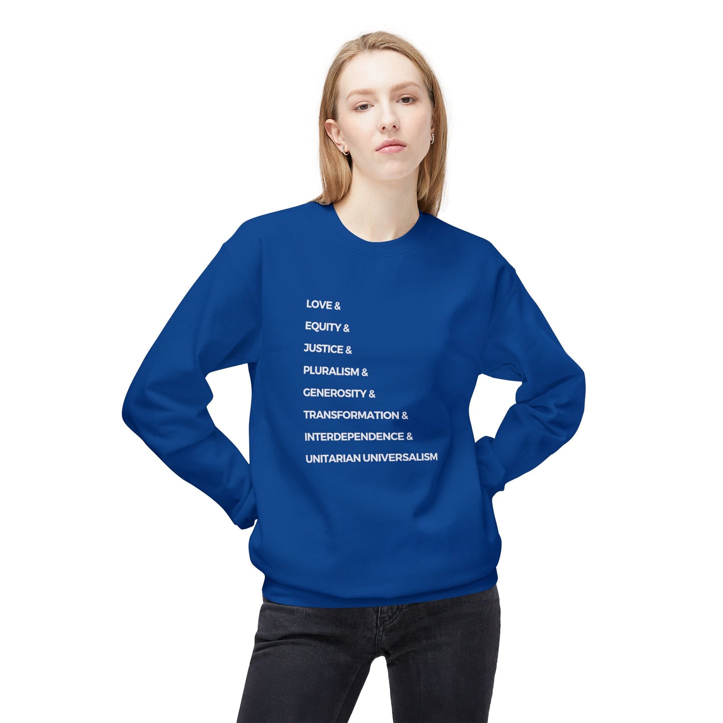 UU Values Sweatshirt - Adult - Unisex Midweight Softstyle Fleece Crewneck Sweatshirt